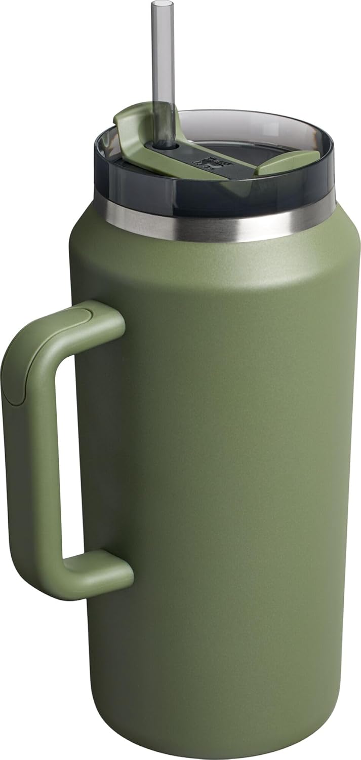 STANLEY Quencher H2.0 Tumbler - 64 oz Insulated Stainless Steel Cup with Handle & Straw | Dried Pine Color