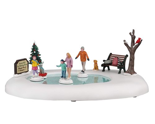 Lemax Christmas Village Accessory: Family Skating Day, Resin