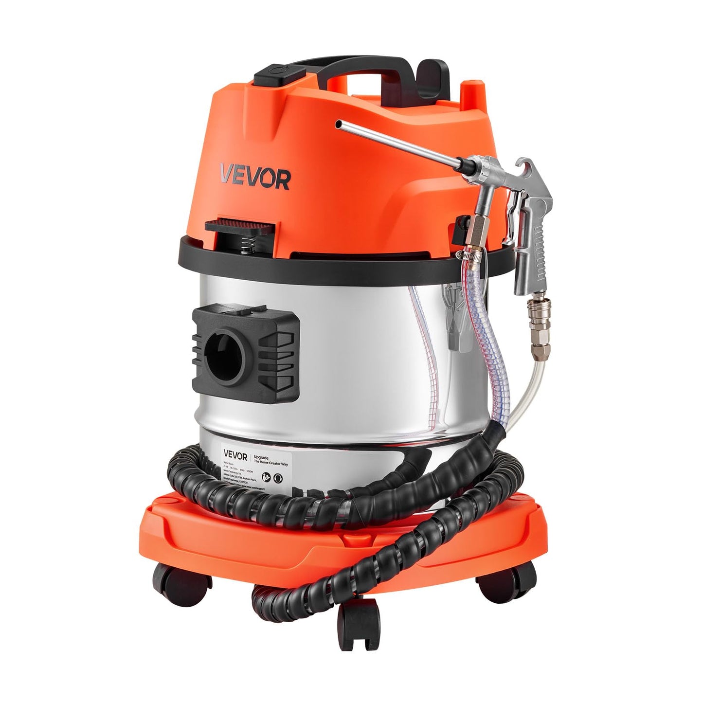 VEVOR Walnut Blaster Kit for Carbon Cleaning, 1200W Sand Blaster with Built-in Vacuum, Extension Nozzle Sandblaster Gun, and 5.5lbs Walnut Shell for Engine Intake Valve Cleaning - 13L