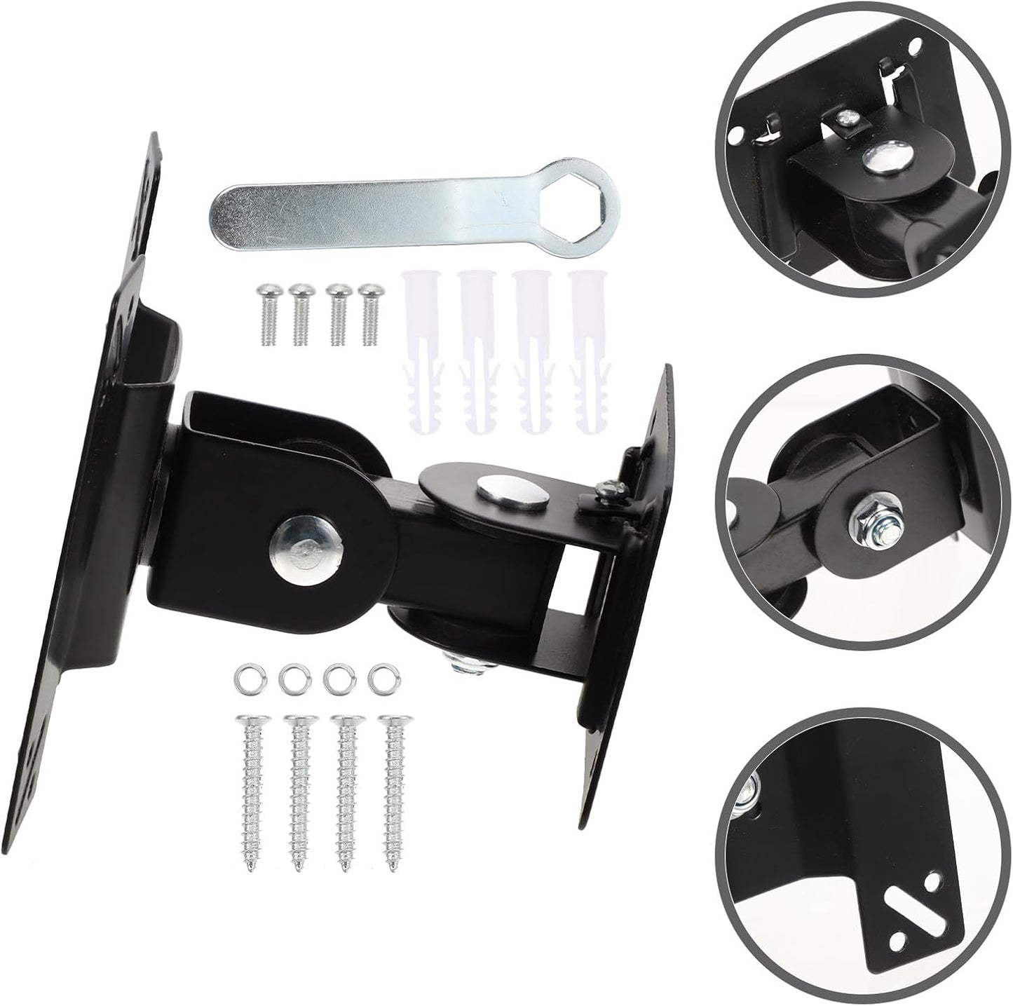 jojofuny 14-27 Inch Wall Mounted Monitor Mount Bracket Metal Rotation Swivel LCD Tv Stand for Home Office Flat Screen