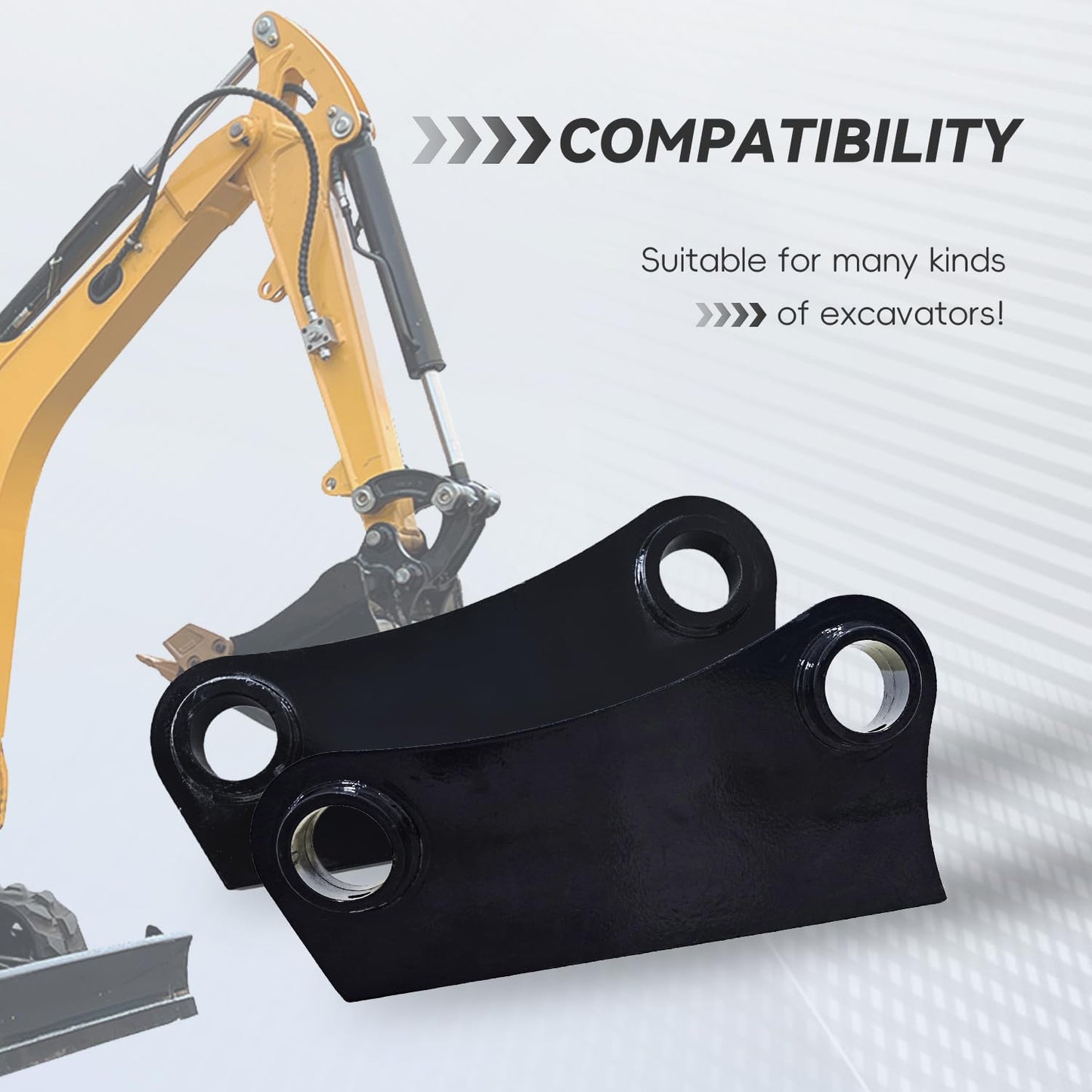 A Pair Bucket Attachment Ear Weld on 50mm 12“ C-C for Caterpillar Cat 307 308 309 Mini Excavator