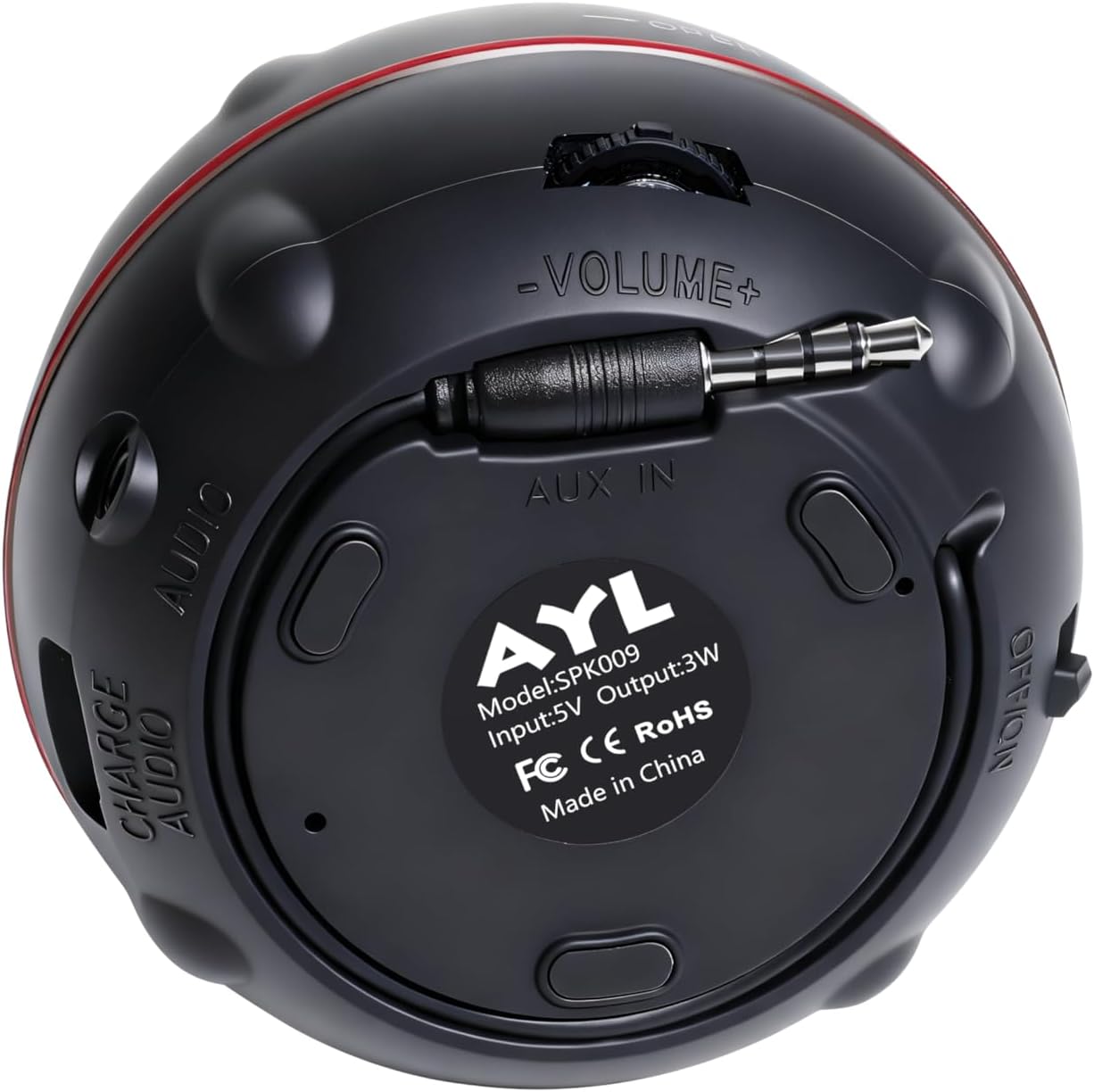 AYL MP3, 3.5mm Portable Bluetooth Speakers Mini Speaker, Ideal Beach Accessories, Unisex Gifts, Black, Perfect