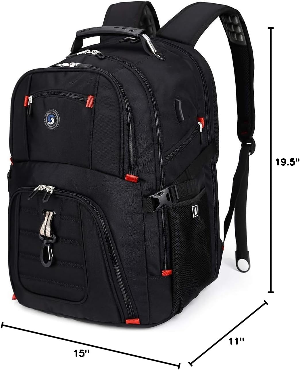 SHRRADOO 50L Backpack Backpack 17 Inch Extra Large Travel Laptop with combination lock, College High School Airline