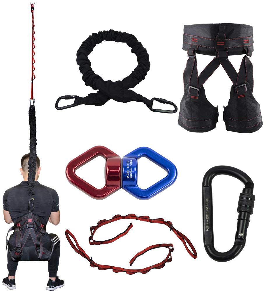 DASKING Upgraded Version Heavy Yoga Bungee Rope Resistance Belt Bungee Workout Grawyti Training Tool Equipment for Home Gym Yoga (Weight Class -2)