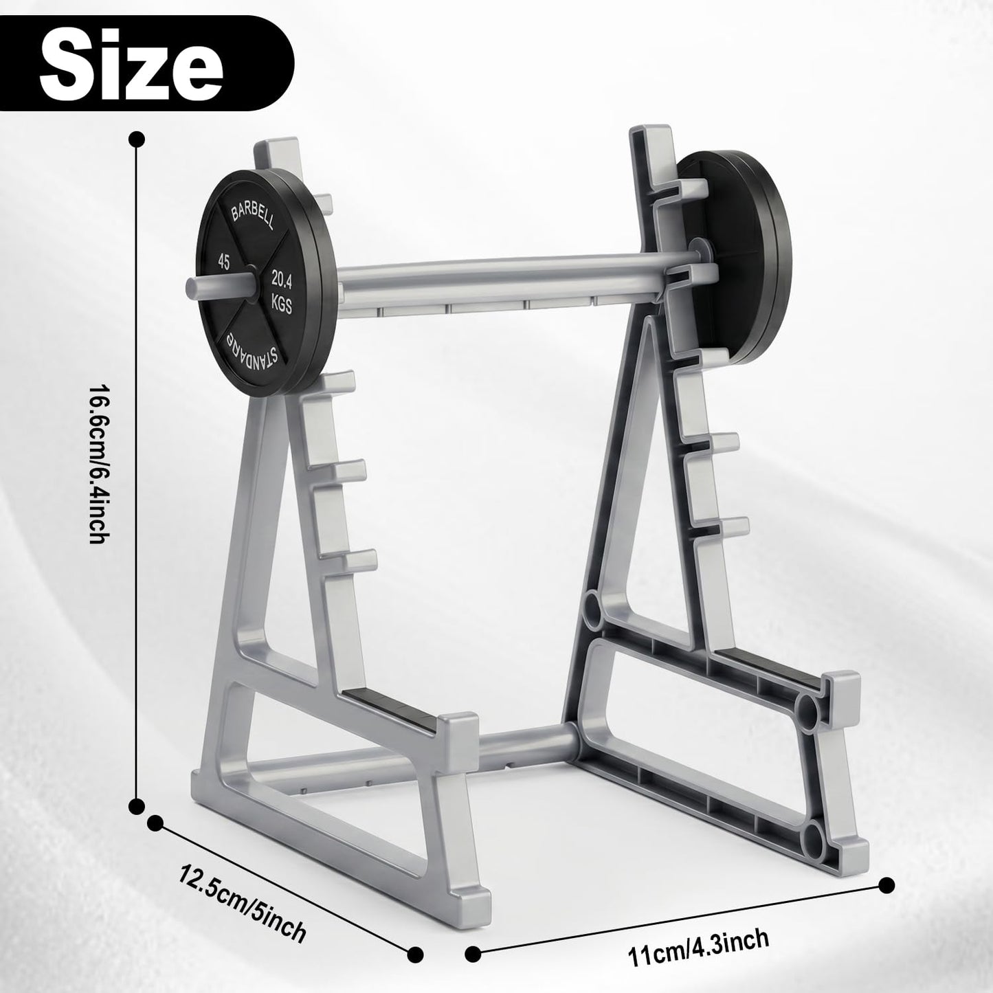 Squat Rack Pen Holder for Desk, Barbell Rack Pen Holder Gym-Themed Unique Office Desk Accessories, Funny Mini Weight Racks Pencil Holder Organizer Decor for Men Fitness Weightlifting Lovers