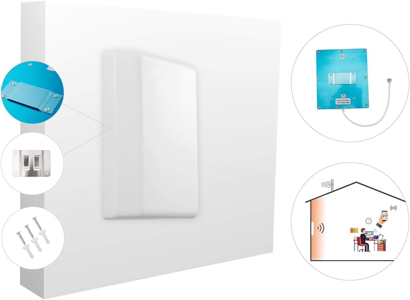 XRDS -RF 8dBi 698 2700 XRDS-RF Indoor Panel Antenna Wide Band Directional Internal Wall Mount Signal Booster WiFi