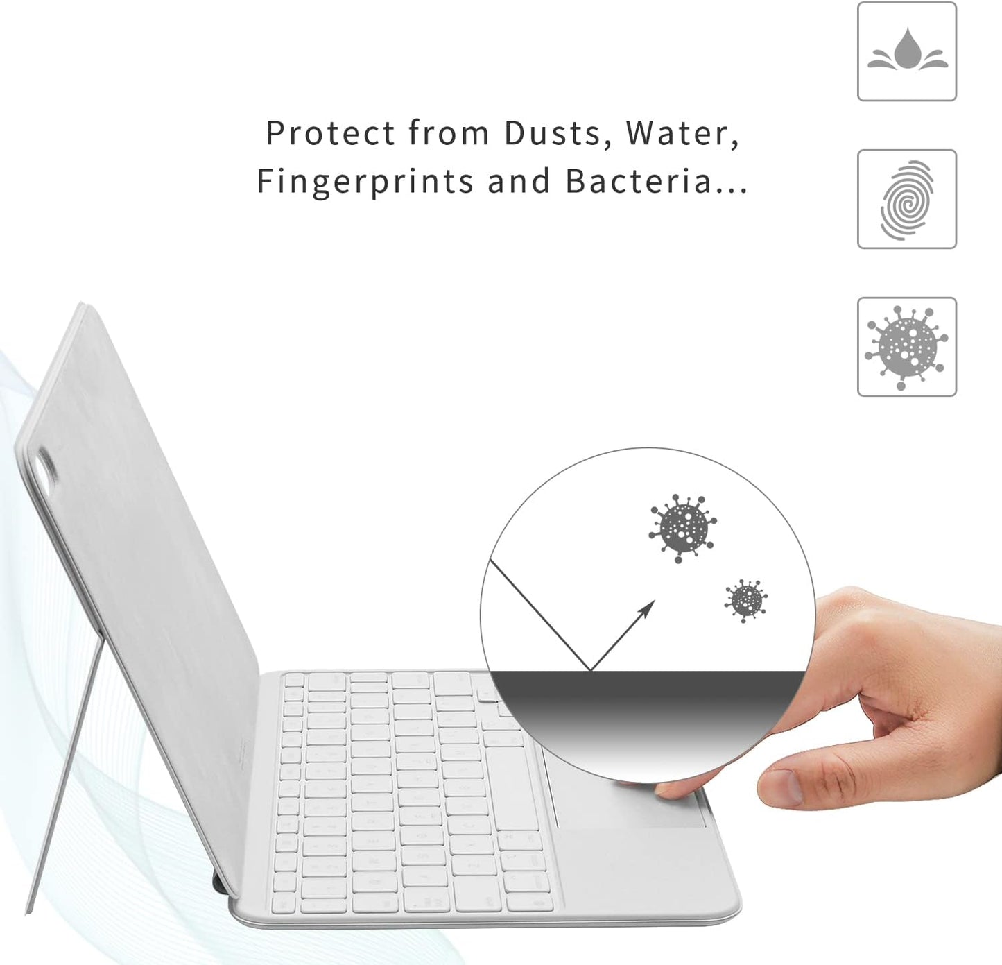Digi-Tatoo 2026 11 M4/M3 11 M5/M4) A16/iPad 10th [with Function Keys] Keyboard Cover Protector Compatible w/ Magic