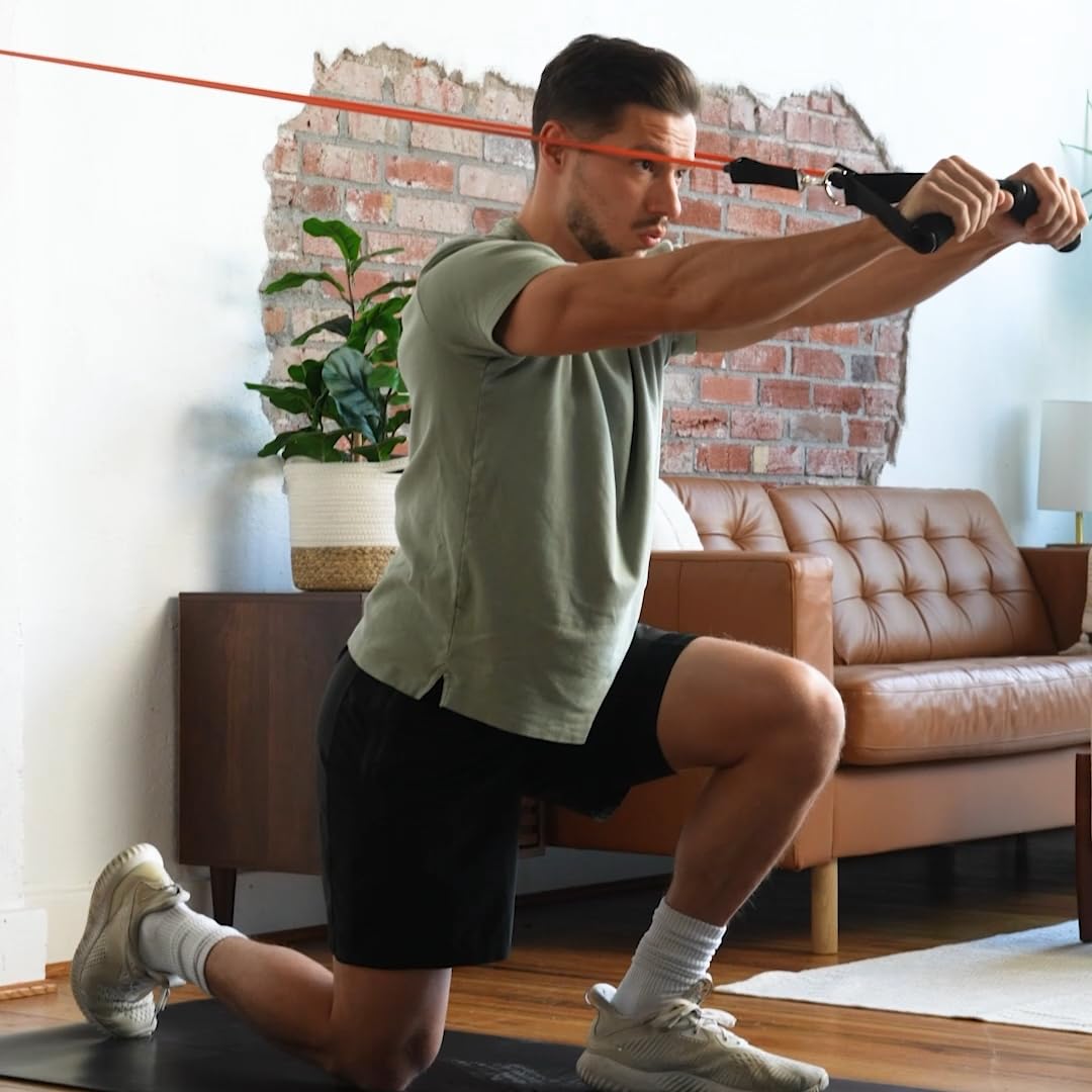 Kinetic Bands Space Saver Gym Resistance Bands Wall Anchor System – 2 Rails & 2 Rail Cars | Adjustable Home Gym for Strength, Rehab & Full-Body Workouts (Without Resistance Bands)