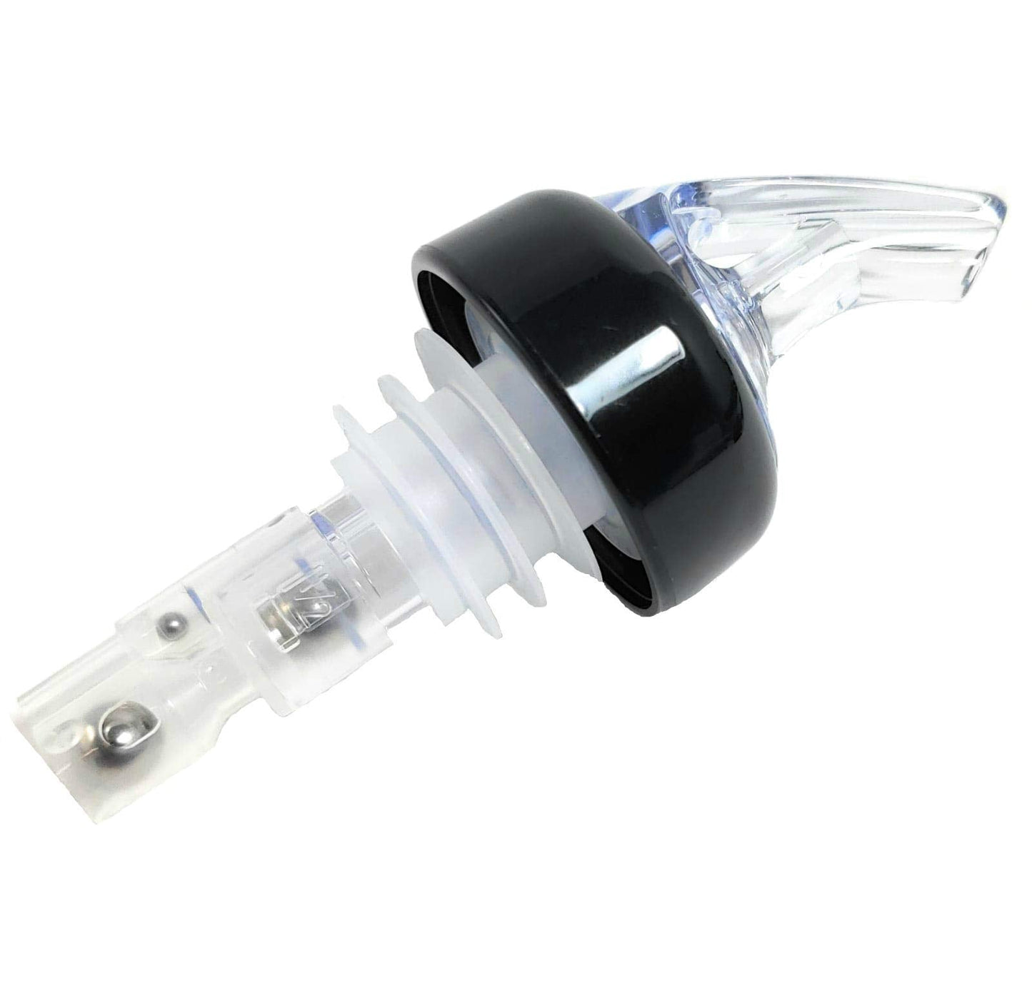 Measured Liquor Pourers - Large Cork For Oversized Bottles - Made 100% In The USA. Bar Spouts That Don't Leak - No Cracks, Just A Perfect Cocktail Pour Everytime. (Clear, 1.5oz (45ml) - 3 Pack)
