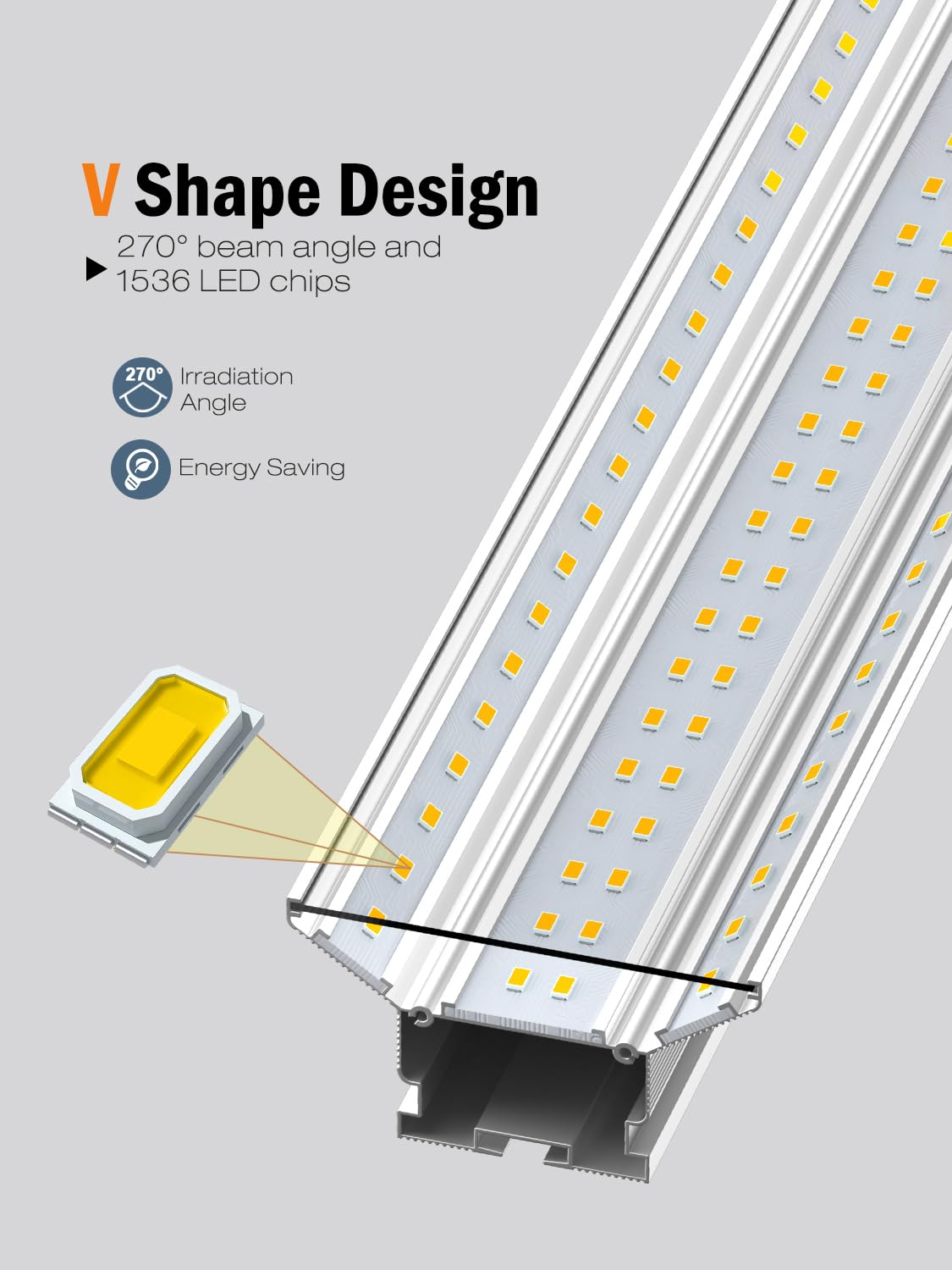 ELEKICO Super Bright New Upgrade Hanging | Surface Mount 8' 120w 5000k 20000lm 8ft Led Shop Light, Linkable Ceiling Lighting Garage Lights | Led Shop Lights 8ft for Garage Workshop Shop Warehouse