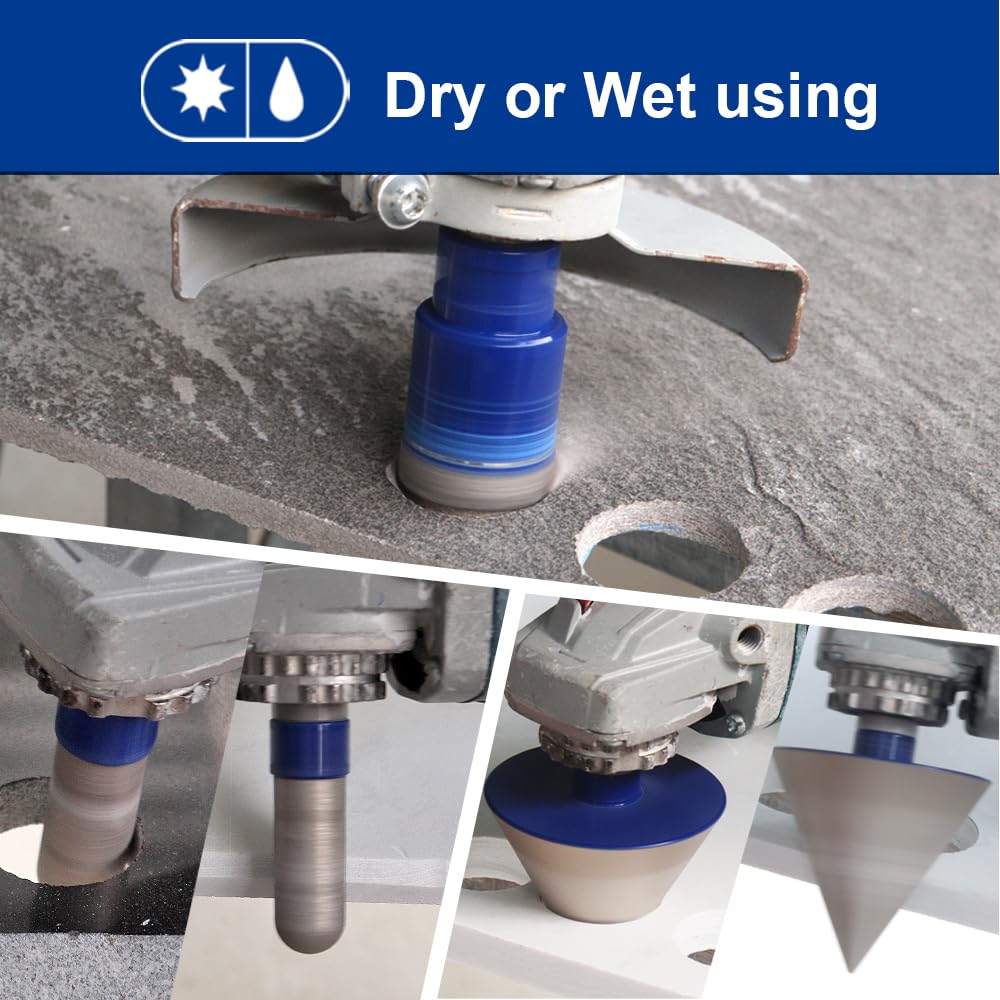 SHDIATOOL Diamond Tile Drill Bits Kit 13pcs, Porcelain Hole Saw Sets, Core Bits Cutter for Drilling Ceramic Marble Granite (6/8/10/20/25/35/50/75/100/20MM/2/SDS/HEX)