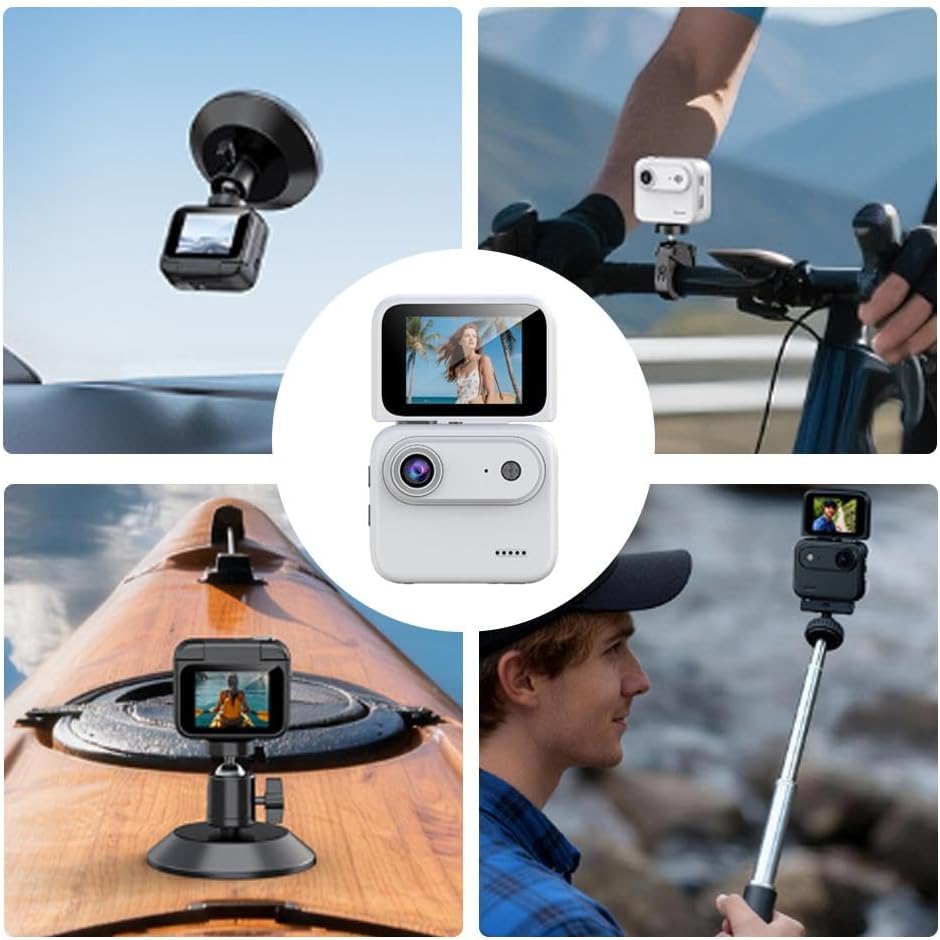 Generic 4K 143 800mAh (32G Multi-Functional Flip Screen Action Camera, HD Wide-Angle Optical Lens, Long Battery Life