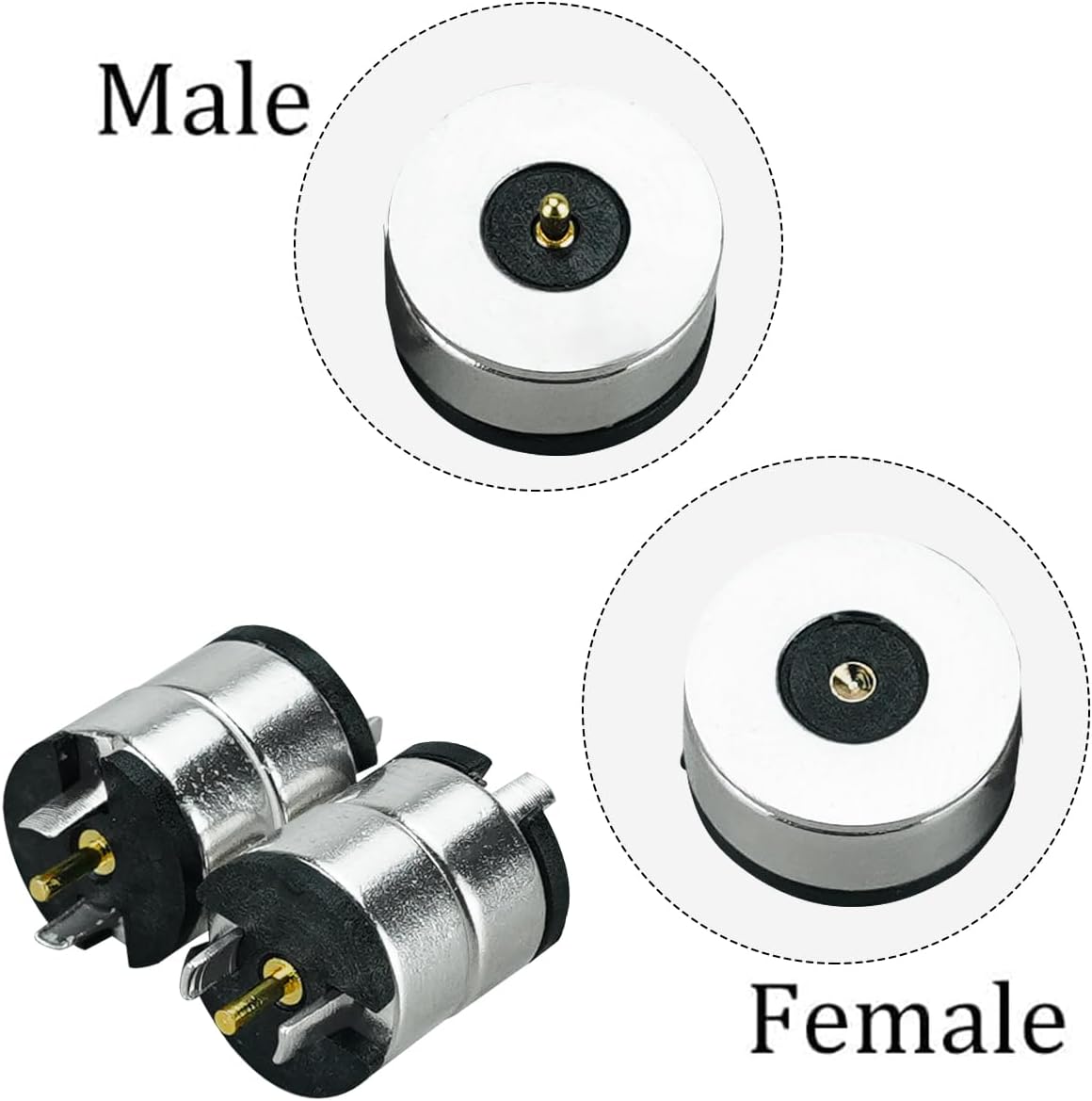 KFAREJGOAE 10 2 8mm Pieces Magnet Male Female Pin Magnetic Cable Magnetic LED Light Power Socket Terminal Accessories