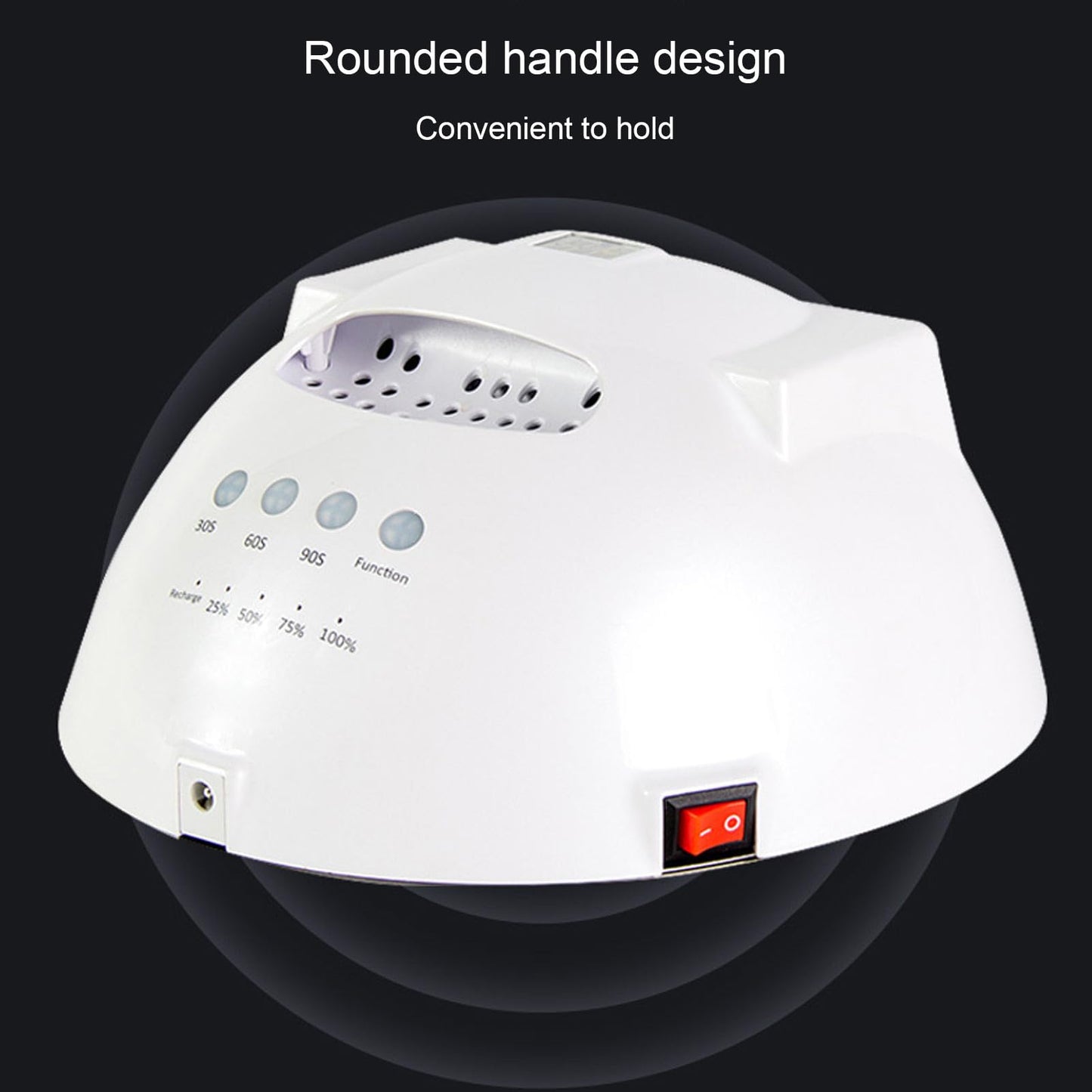 Yoidesu 66W LED Nail Lamp, Light for Gel Nails, 3 Timers Nail Lamp Professional Nail Light with Dual LED Light Source 51pcs Light Beads (US Plug 110‑230V)