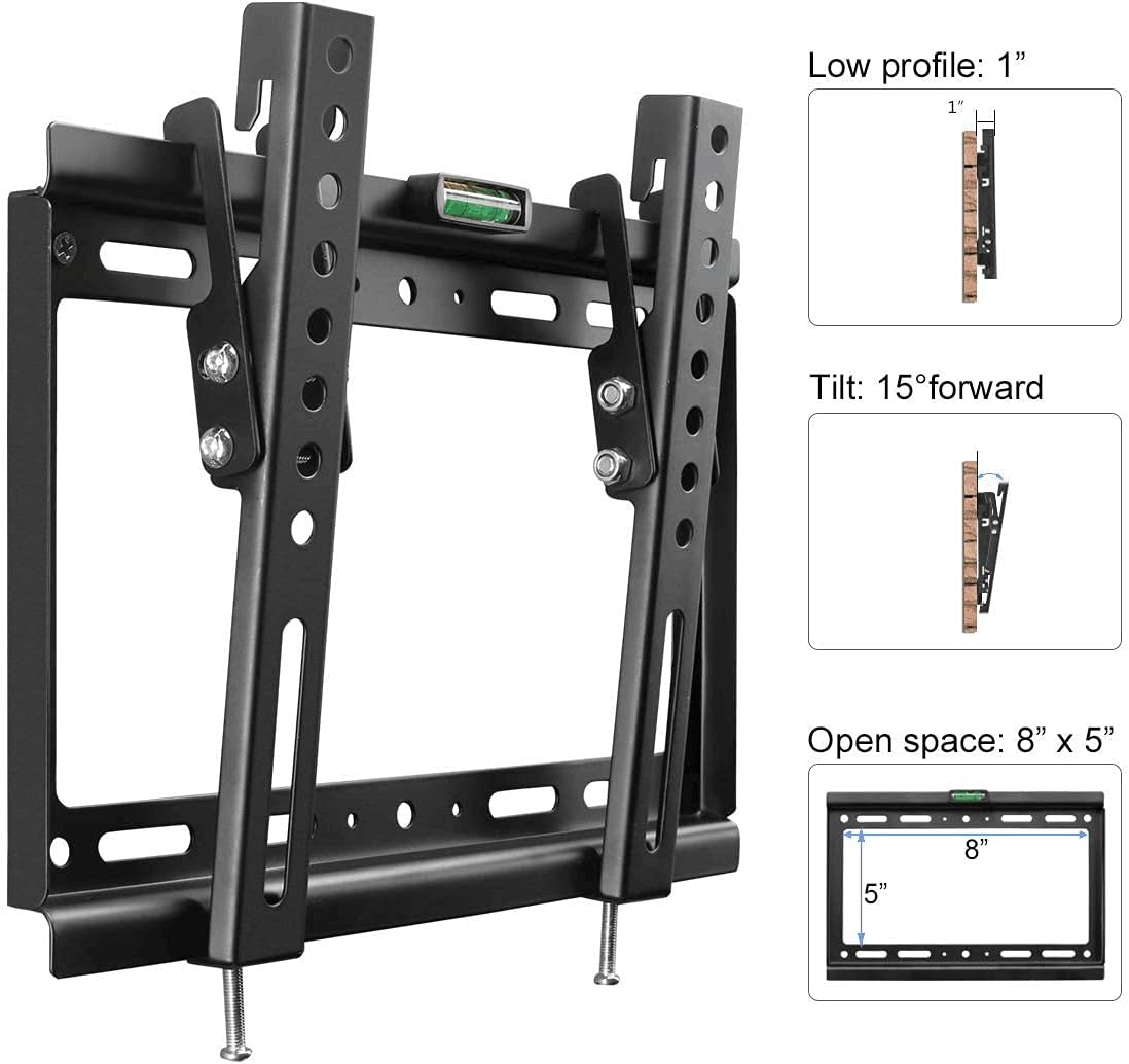suptek 14-42 inch 200x200mm 55lbs 8" (MT3202) Tilt TV Wall Mount Bracket for Most LED, LCD and Plasma TV Mount with Max