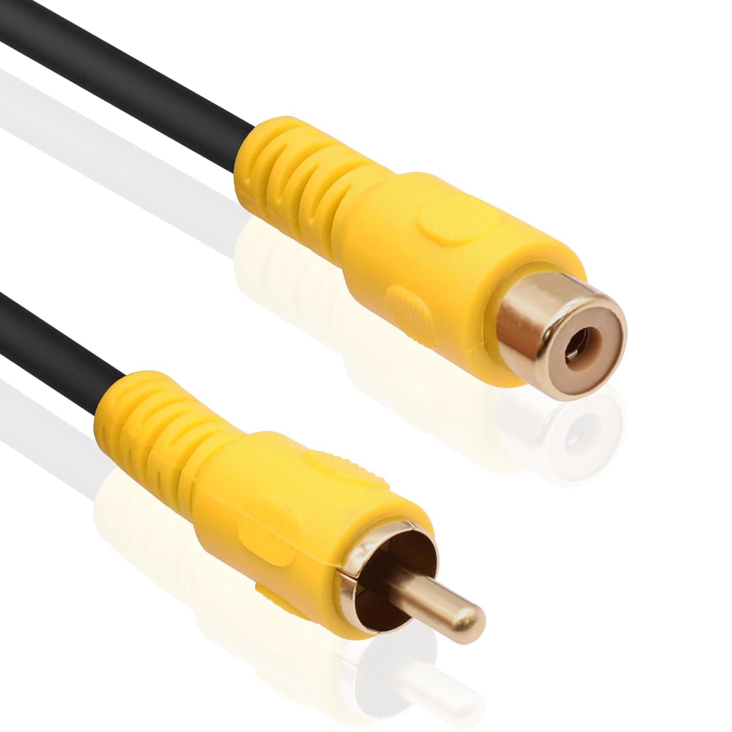 YARCHONN HDTV-1.5M-2pcs RCA Audio Coaxial Cable Adapter RCA Male to Female AV Audio Video Projector Television Cable
