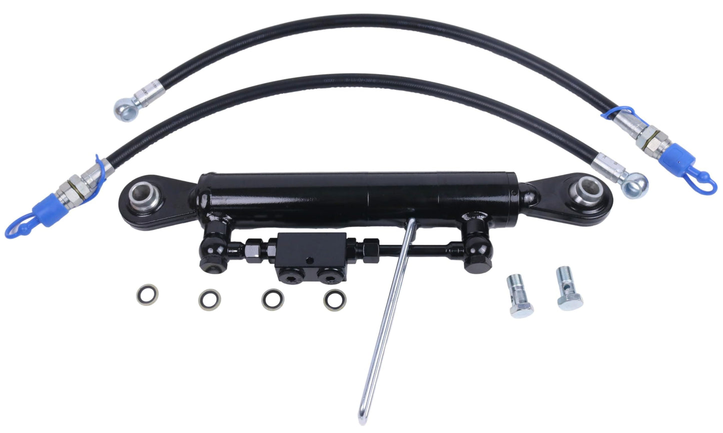 Solarhome New Hydraulic Top Link Cat. 1-1 with Locking Block 18 1/8” - 26 3/8”,1.96''-2.48'' Bore with 2 x Hose, 2-Way Check Valve Hydraulic Cylinder Compatible with Tractors, Excavators