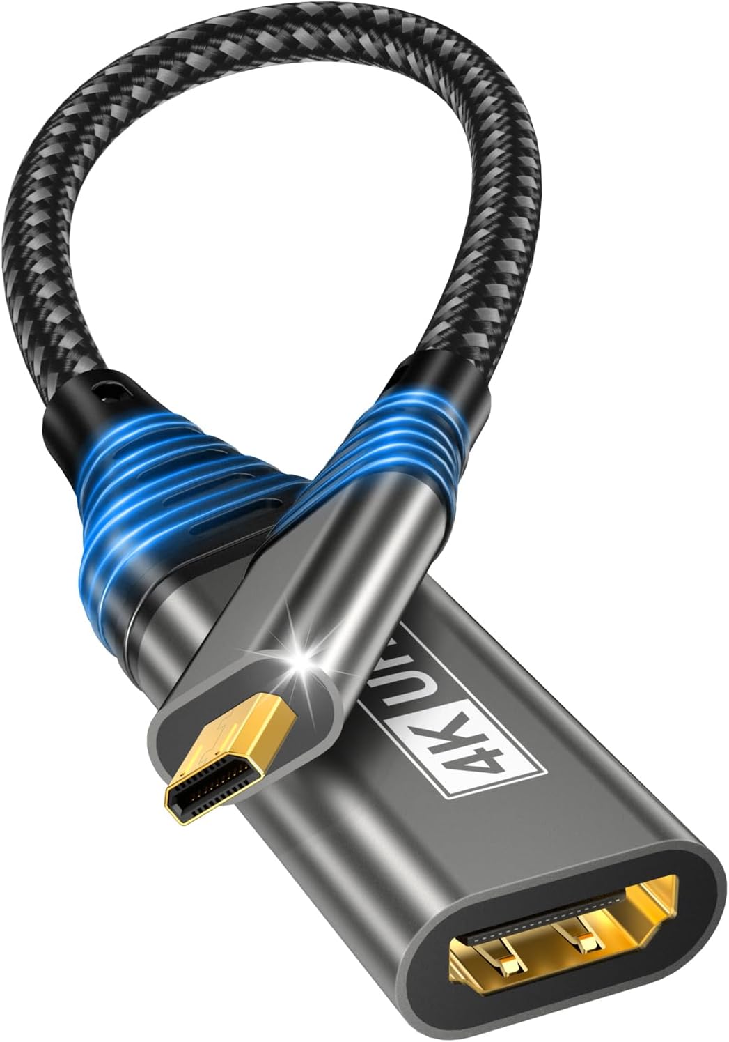 Cuteluding Adapter,4K@60Hz 3D 1080P Ethernet,3D,HDR 5/4,Hero,cameras A6300 A6400,Yoga,ODROID Micro HDMI to HDMI Type D