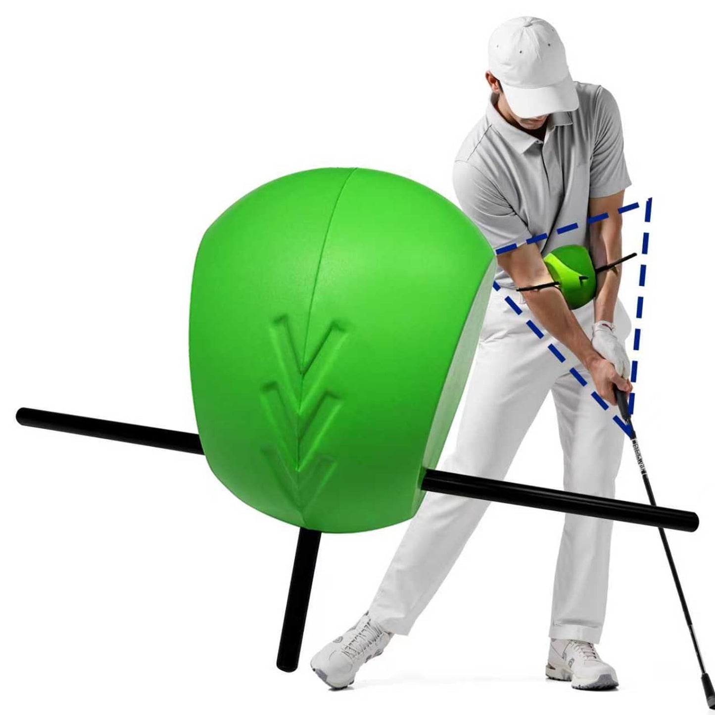 The Connector Golf Training Aid, Golf Swing Trainer for Posture Correction Practice, Golf Swing Training Aid, Golf Training Aids Helps Train Proper Swing Mechanics, Arm Structure