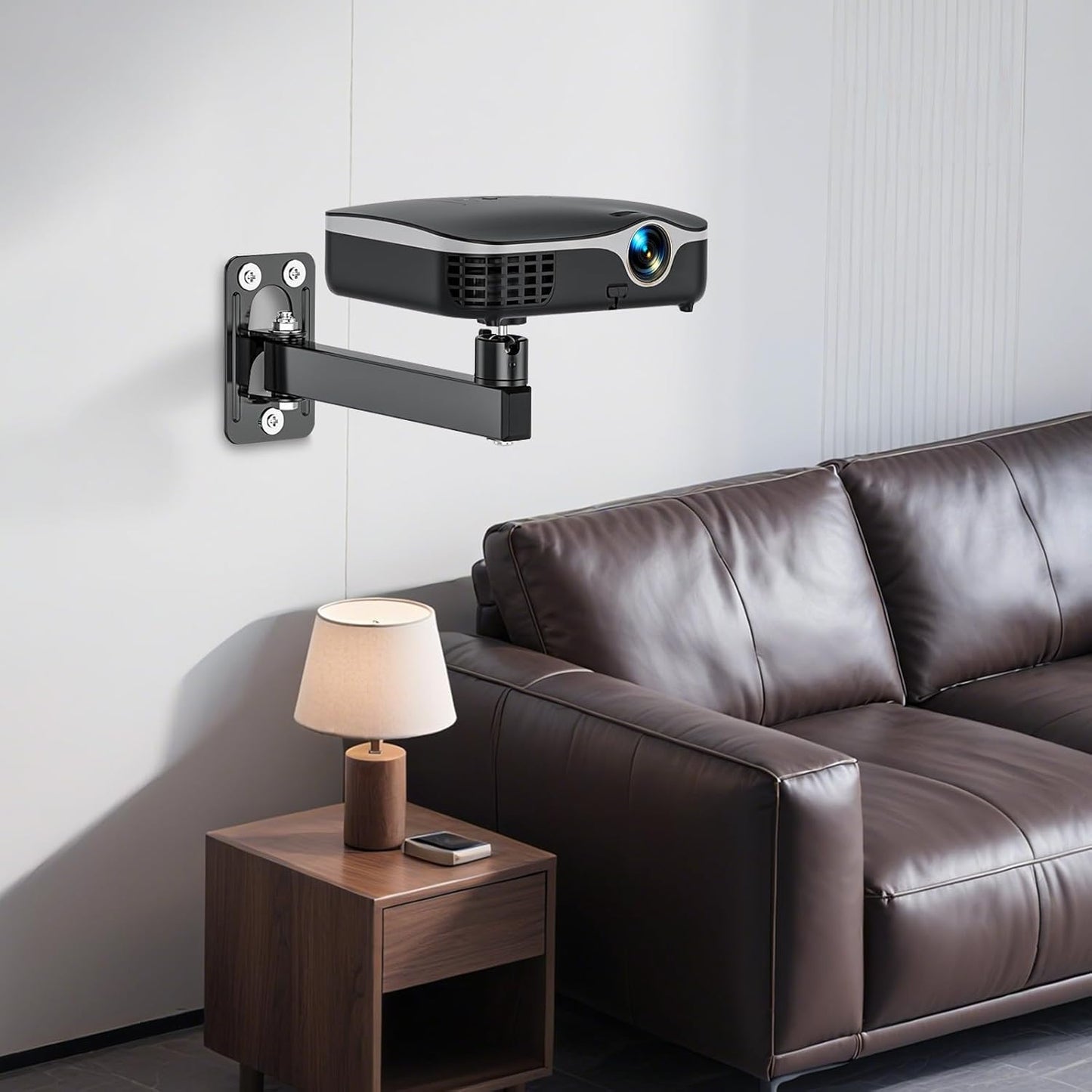 BAISHUN 1/4-Inch 360-degree Setup Projector Stand, Wall and Mini Ceiling Mount with Thread, Rotation, Adjustable Tilt