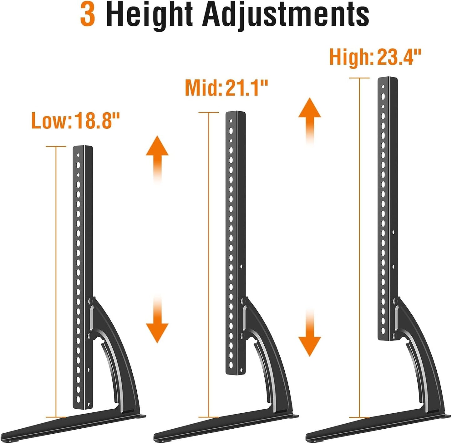 ELIVED 27 55 inch 88 lbs, 800x400mm, YD1014 Universal Table Top TV Stand for Most to LCD LED Plasma Flat Screen TVs, TV
