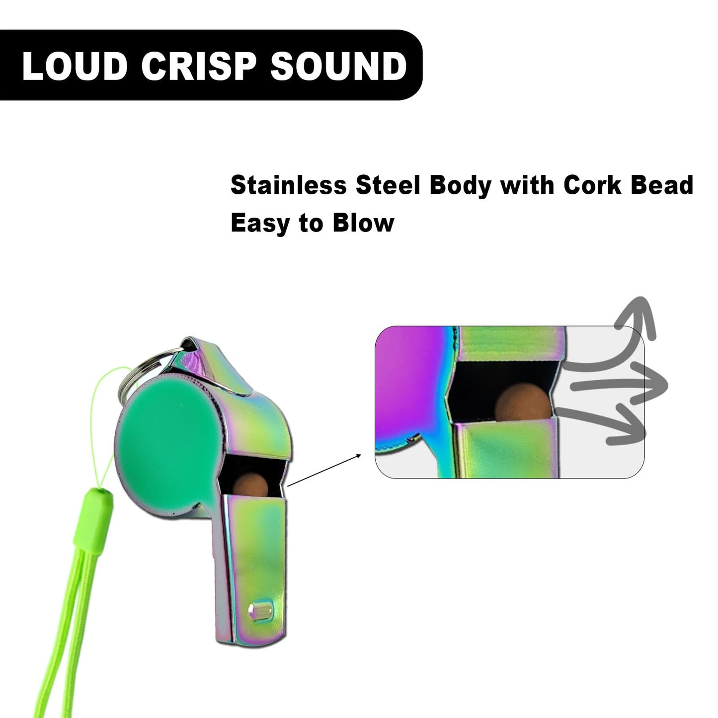 2 Sets Whistle for Coaches Sports Referee Whistle for Teachers Sports Emergency Whistle Survival Loud with Lanyard Includes Storage Pouch