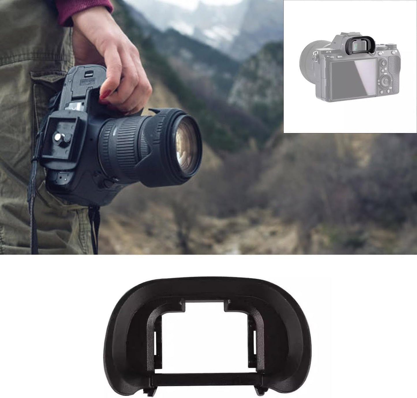 SUtonup EP18 Silicone Eyepiece for Cameras Protects Viewfinder from Dusts and Scratches