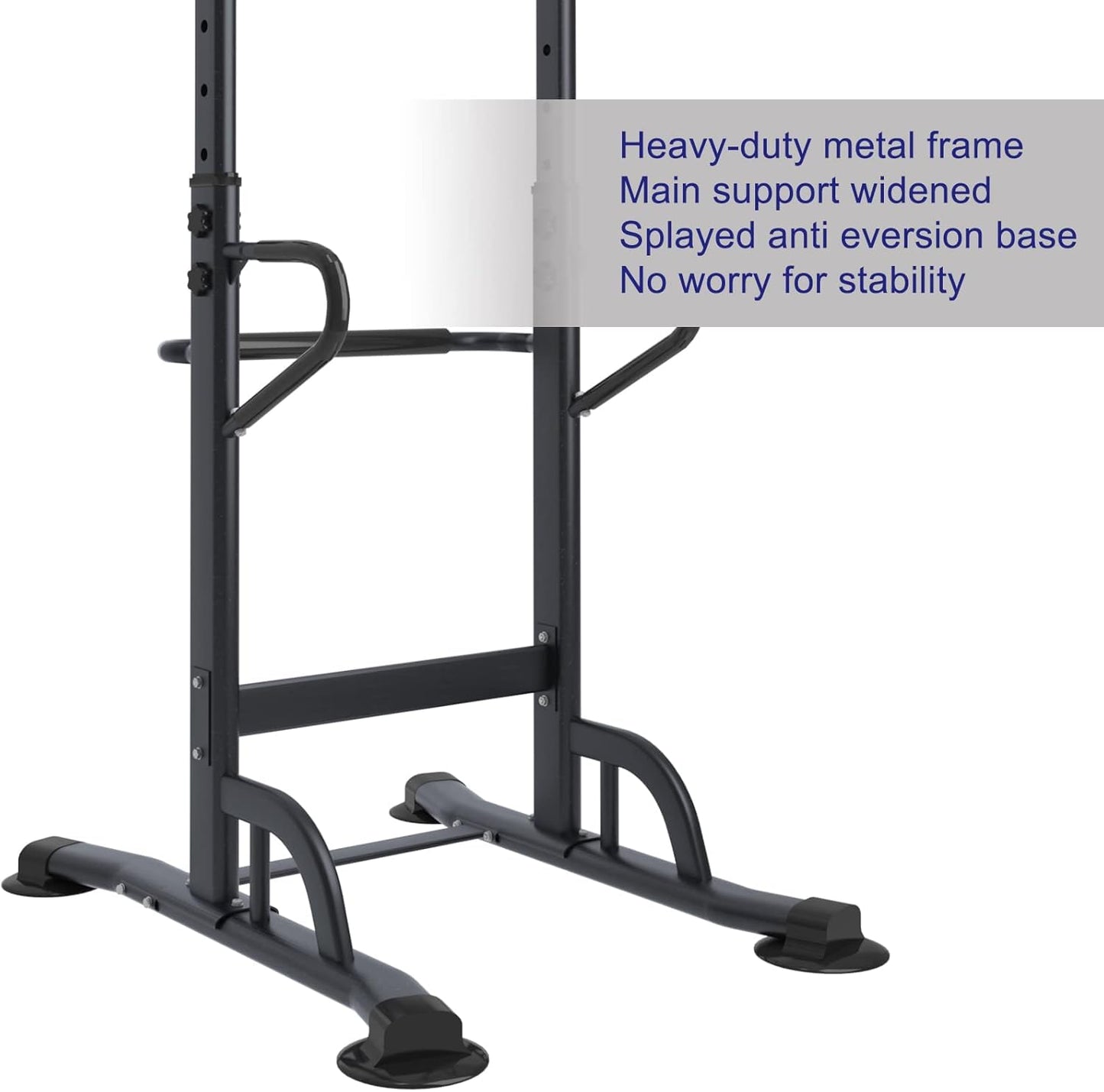 soges Power Tower Pull Up Station, Adjustable Multi-Function Dip Station Home Gym, Strength Training Pull-Up Bars for Full Body Workout, Power Tower Dip Station Pull Up Bar with 11 Height Levels