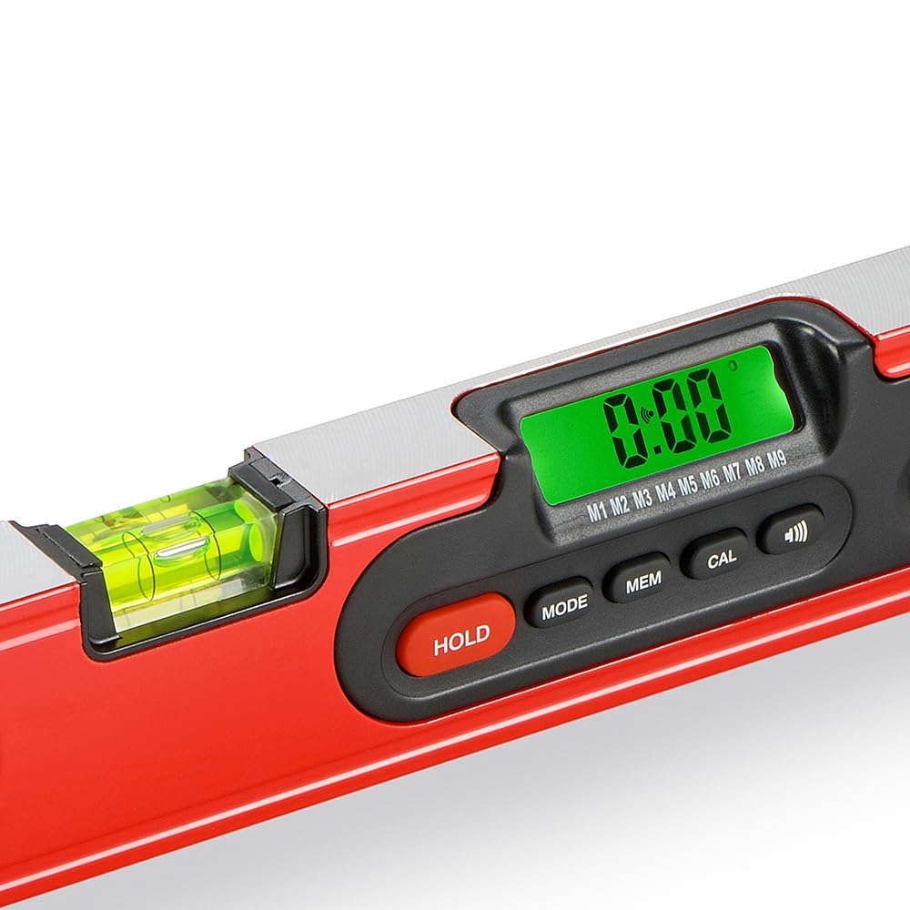 Kapro - 985D Digiman Magnetic Digital Level - 24-Inch - For Leveling and Measuring - Features Plumb Site, Ergonomic Handle, and Carrying Case