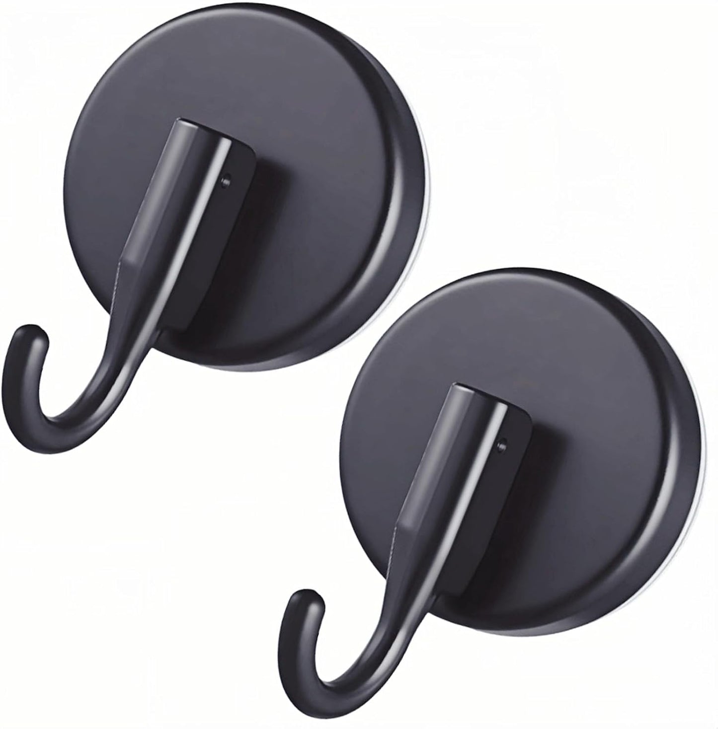 Skiennix Wreath Hanger Suction Hooks - 2 Pack Black Suction Cups for Glass & Metal | Removable Wall Hooks for Holiday Decor