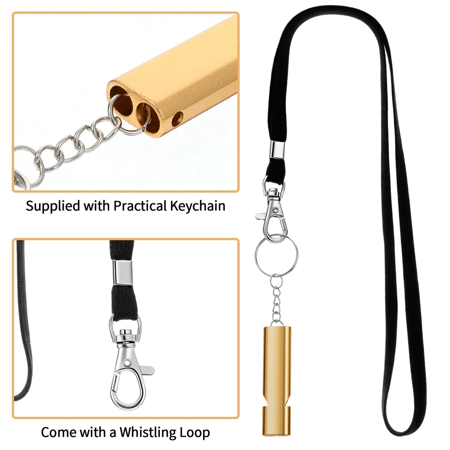 HaiFafafaing 120 dB Loud Emergency Survival Whistle with Lanyard, Safety Tool for Hiking, Camping, Kayak, Boating, Dog Training, Coaches, Teachers, Outdoor Activities