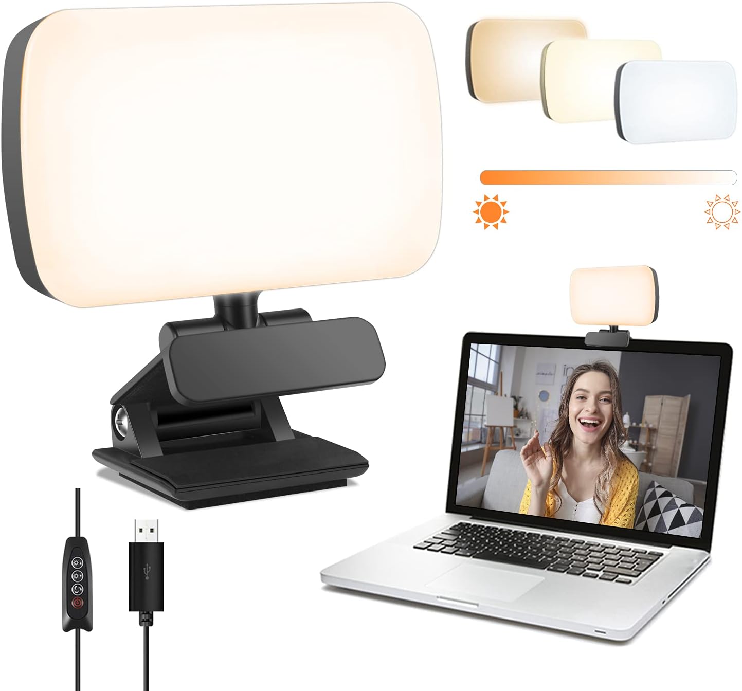 fansrocck Video Conference Lighting, Webcam Lighting for Remote Working, Zoom Lighting for Laptop/Computer, Zoom Calls