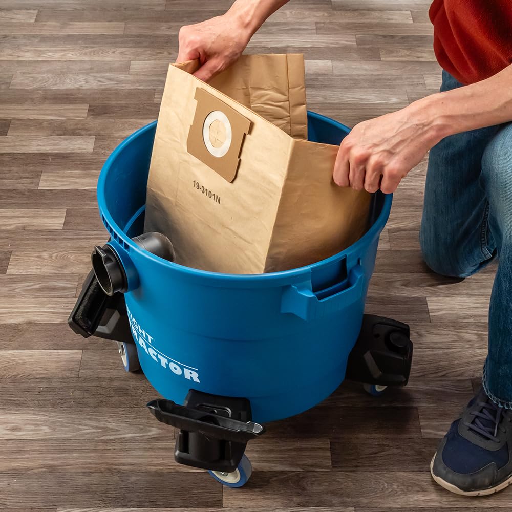 ROCKLER 9 Gal HEPA Dust Collector - Power Tool Activated Shop Dust Collection System for Dislodging Debris - Heavy Duty, Washable, & Portable Shop Vaccum to Capture Debris from Different Tools
