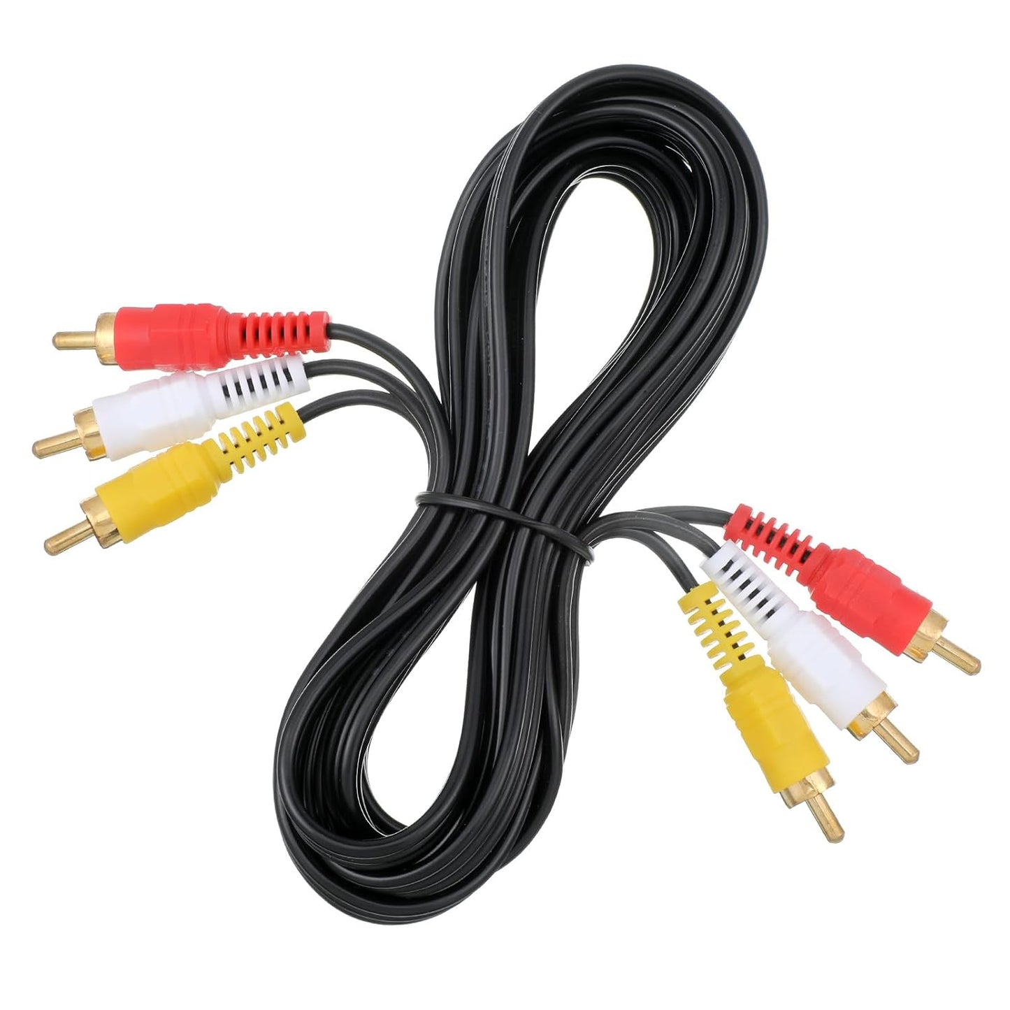 FdcLixuvol 10FT 3 3 RCA Audio Video Composite Cable, AV Cable Red/White/Yellow Male to Male for TV, DVD, VCR