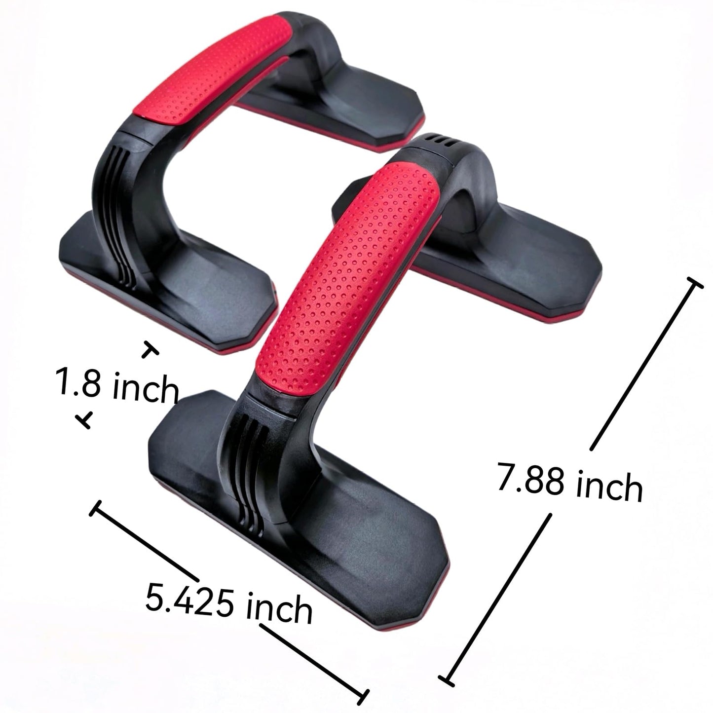 Muxiyilu Push Up Bar, Non-Slip Push-Up Handles with Enhanced Grip – Lightweight & Eco-Friendly Fitness Solution for Man & Women (Red)