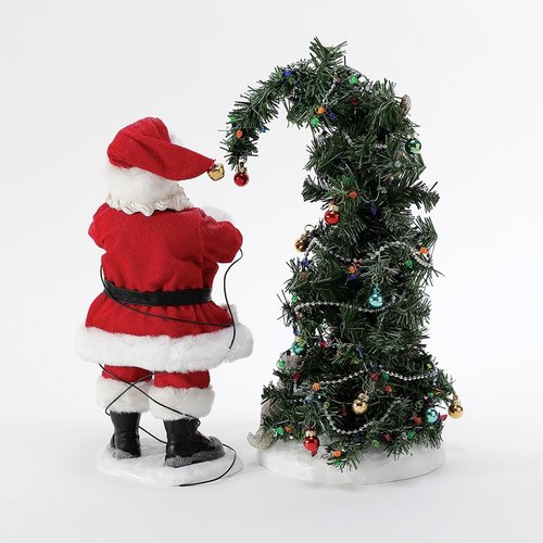 Department 56 National Lampoon's Christmas Vacation Santa & Squirrel Tree Lit Figurine Set - 13 Inch, Multicolor