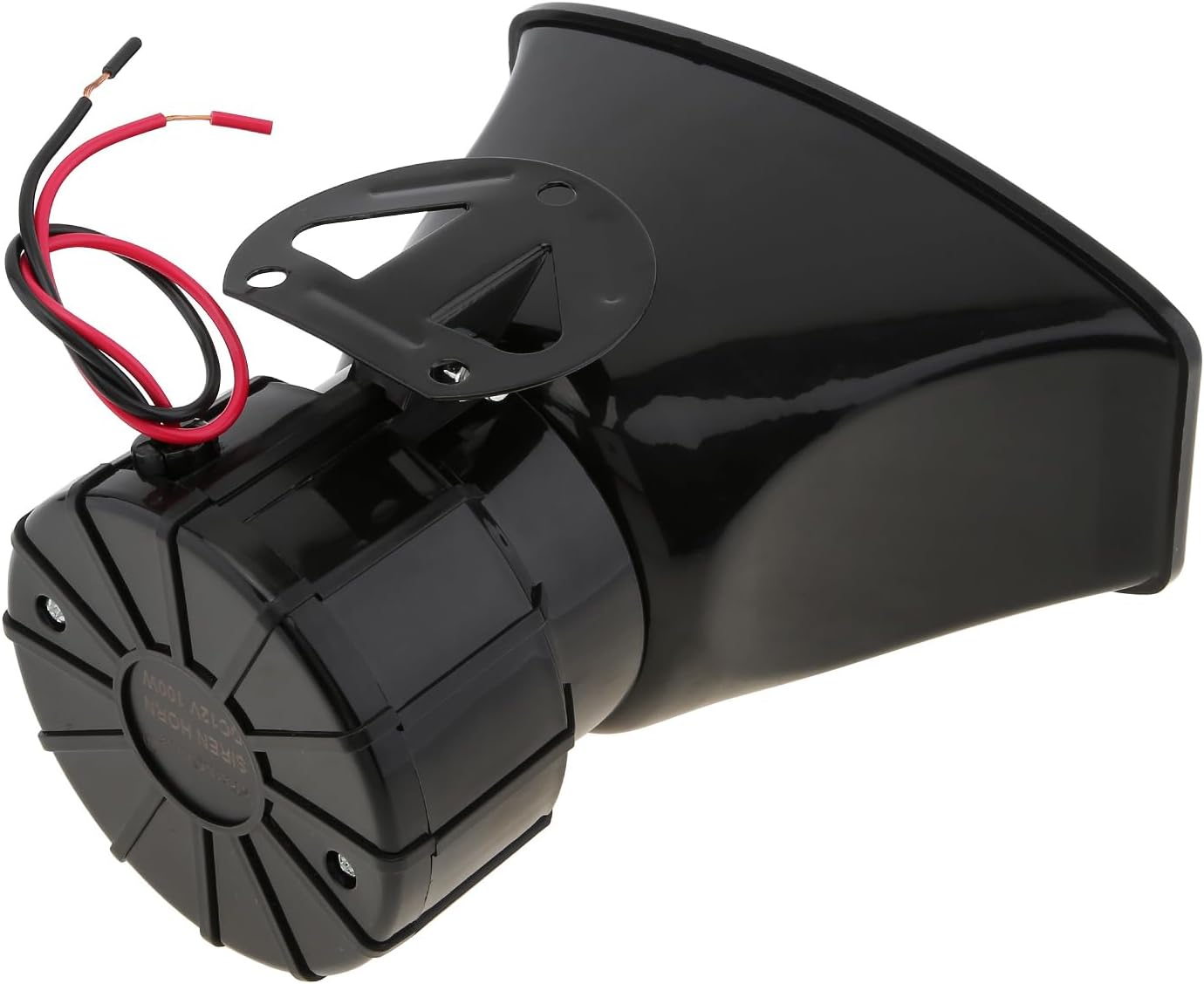 ePathChina 7 12V 100W (2PCS Tone Sound Loud Car Siren Vehicle Horn Hooter/Ambulance/Siren/Traffic Sound with Black