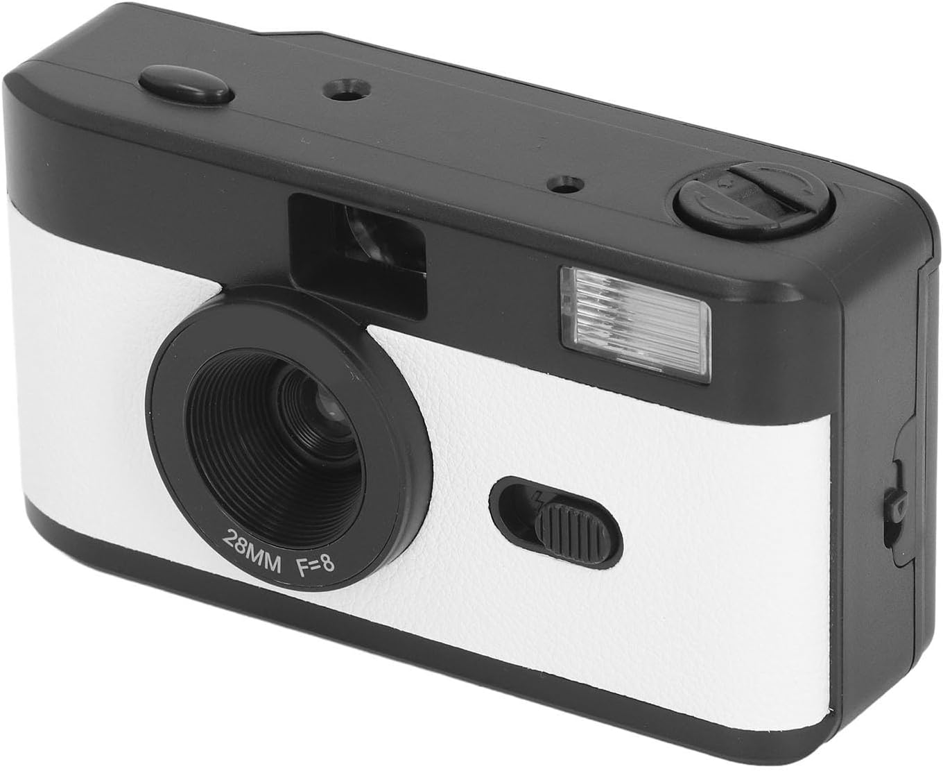 XUMIUZIY 35MM, 135 35MM 28MM F/8 1/120s Film Camera Reusable with Flash, Supports or Black and White or Color Film