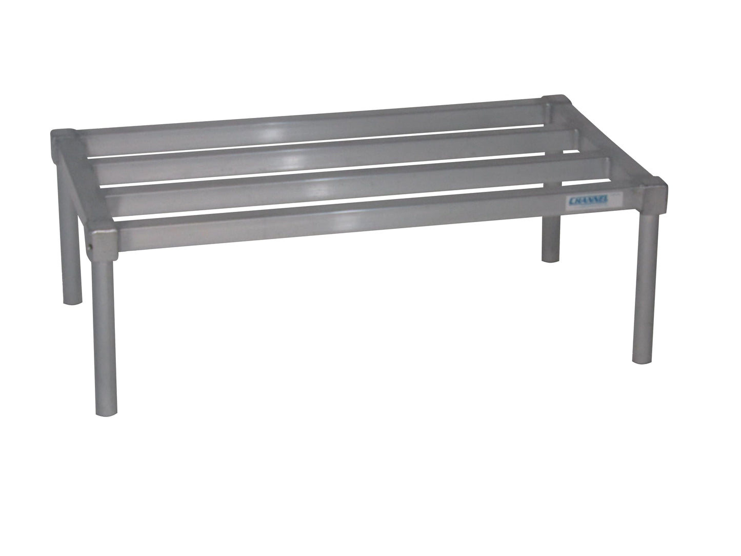 Channel ADE2036KD Dunnage Rack, Tubular Style, Knock Down Series, Aluminum Construction, 2200 lbs Capacity, 36"W x 20"D x 12"H, For Walk-in Freezers, Refrigerators and Dry Storage, NSF, Made in USA