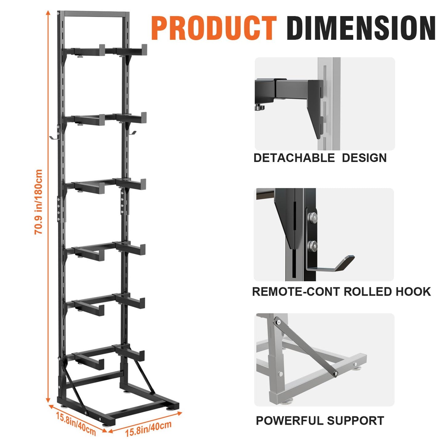 Jasdego 6-Tier RC Car Storage Rack, Adjustable Width & Height RC Car Display Stand for 1/6 1/10 1/12 1/18 1/24 Scale RC Cars & Trucks, Metal RC Crawler Workstation Shelf Organizer with Lockable Wheels