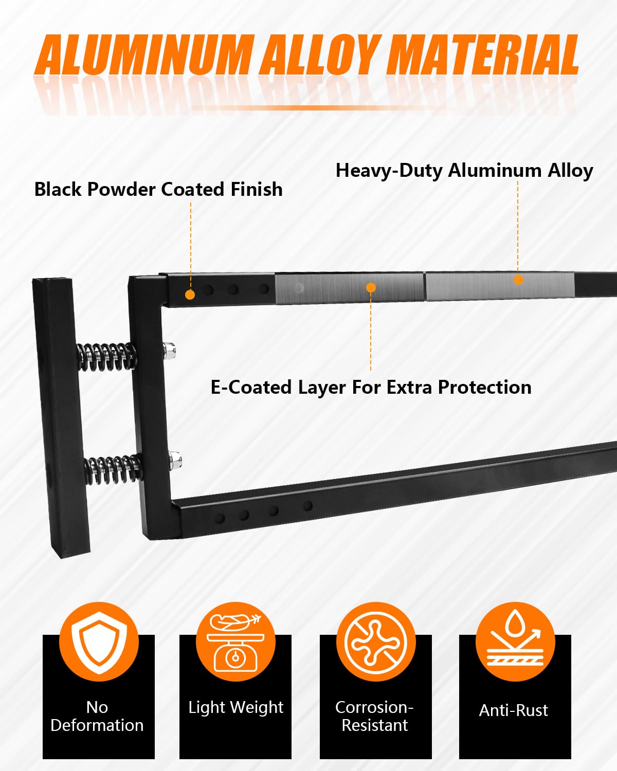 ADTOPI Adjustable Truck Bed Divider Organizer Compatible with 47'' to 67'' Pickup & Trucks bed, Aluminum Cargo Management Separator Molle Panel, Universal Truck Bed Divider Storage Accessories