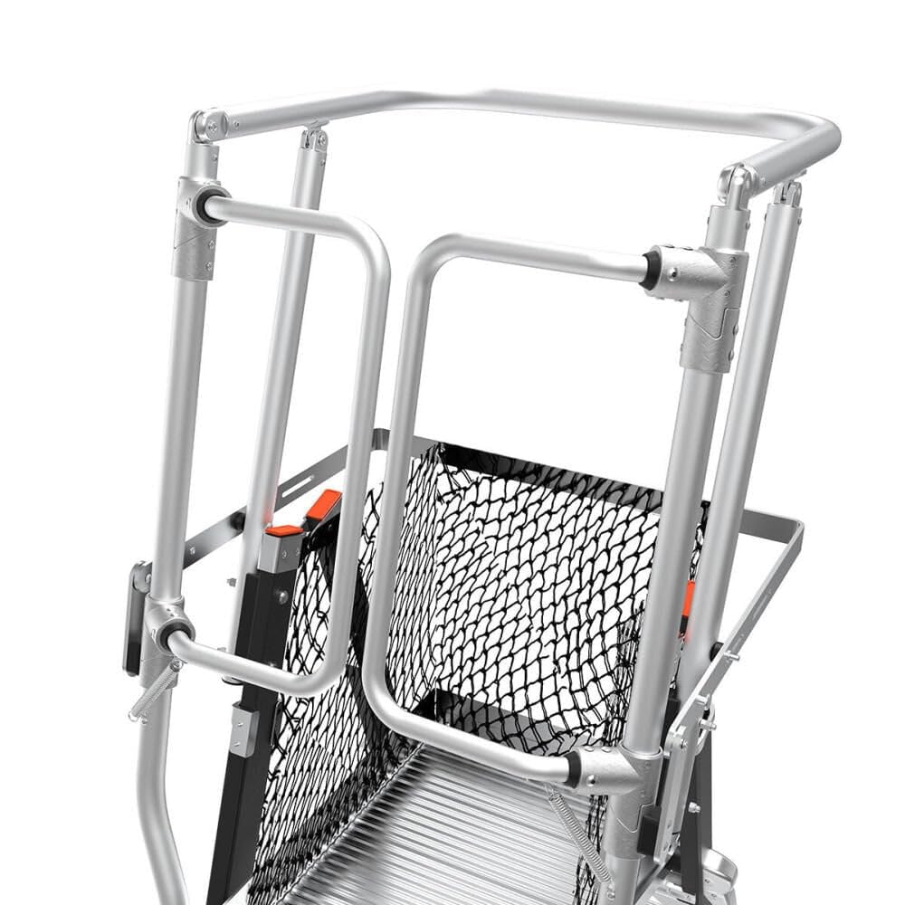 CAGE-Adjustable CAGE, 5'-9' Model - ANSI Type IAA - 375 lb Rated, Fiberglass Adjustable Enclosed Elevated Platform with All-Terrain Wheels and Wheel Lift