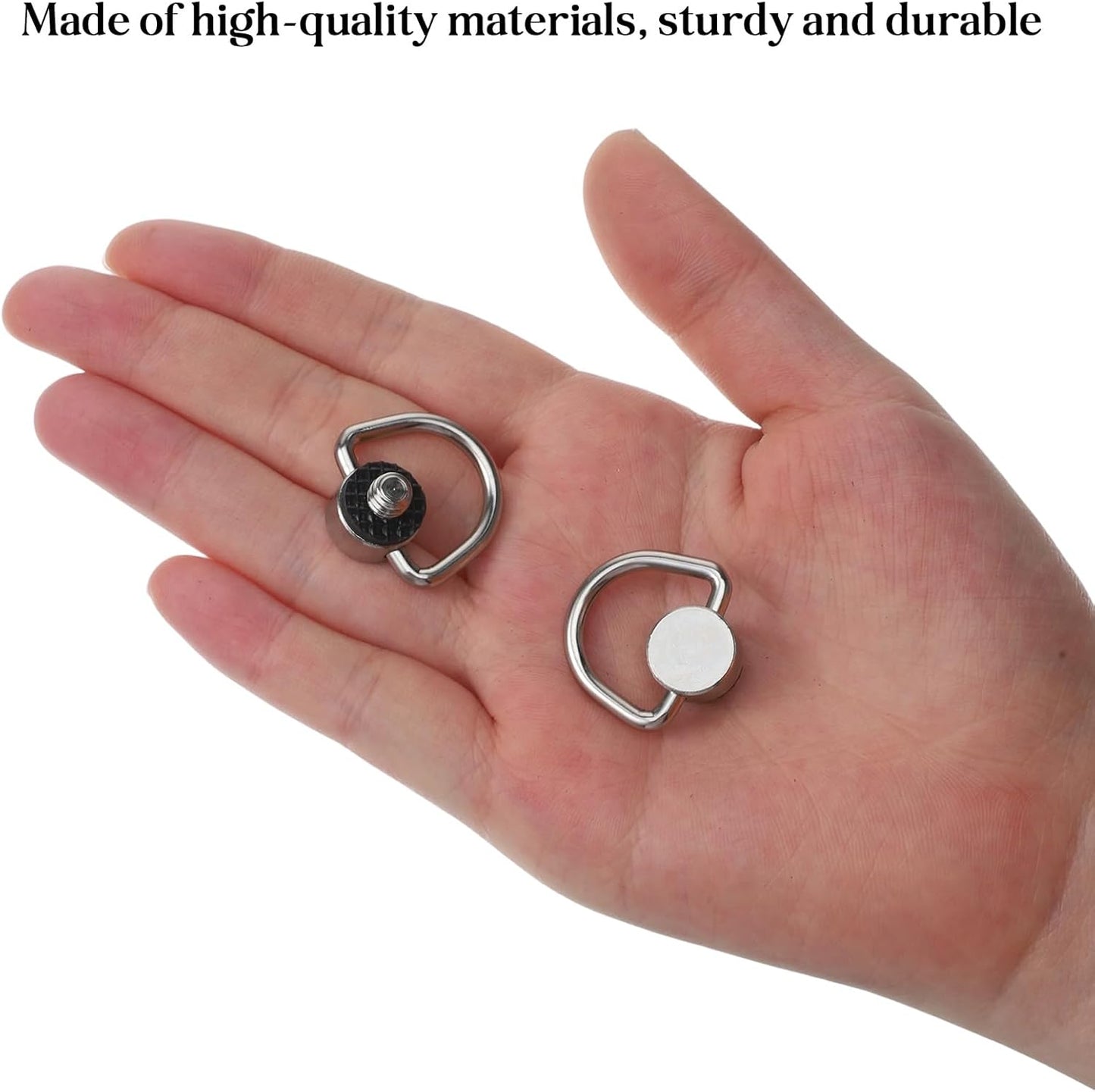 Qulkws 4pcs Holder,1/4"-20 Stainless Steel D Ring Screw, Camera D Ring Screws Hinged Thread, Fixing Screw Camera