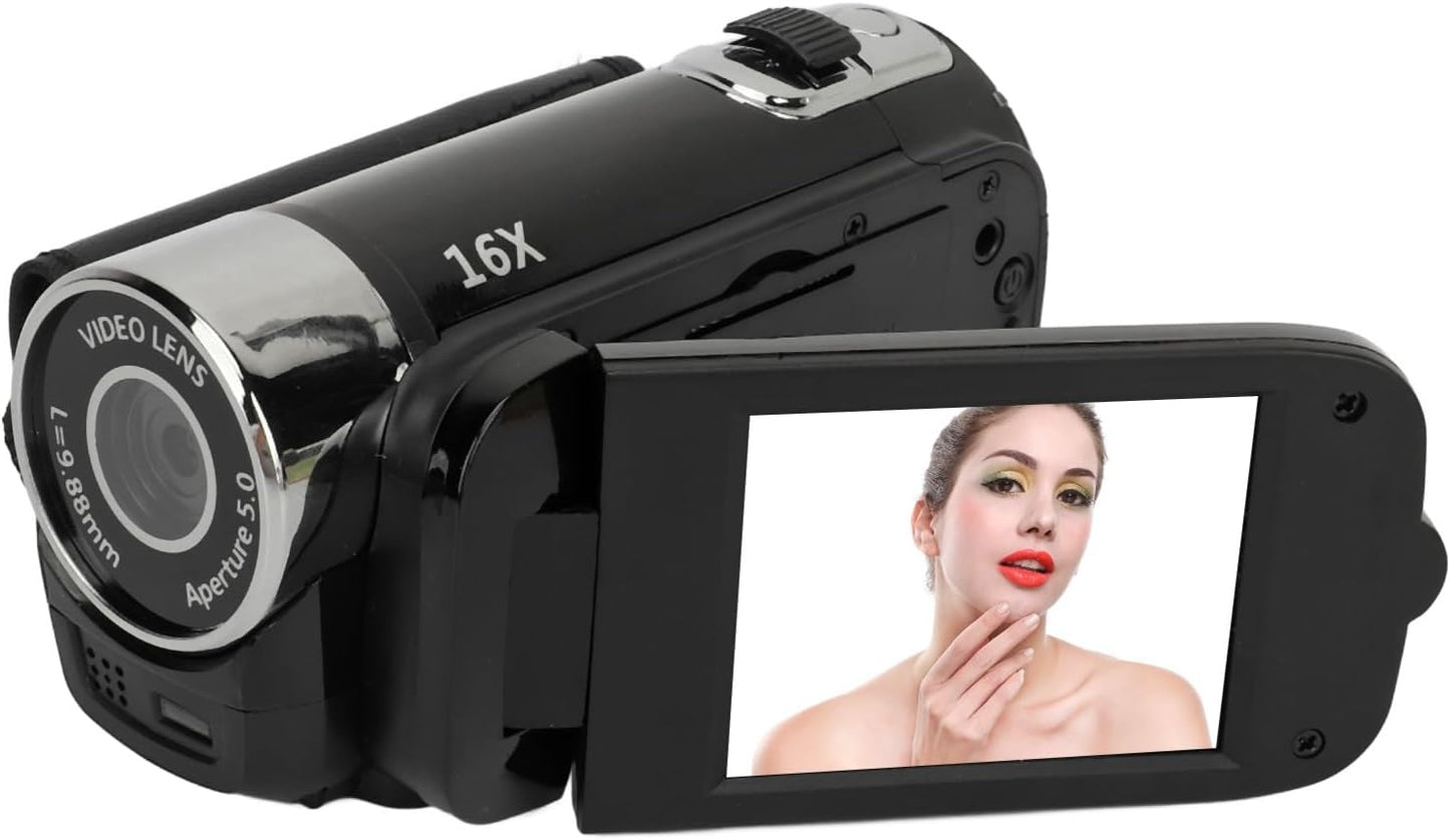 Xiuganpo 1080P 16MP 16X 2.4inch 360 32GB Camcorder, Digital Zoom Vlogging Cam Corder Recorder Video Camera Camcorder