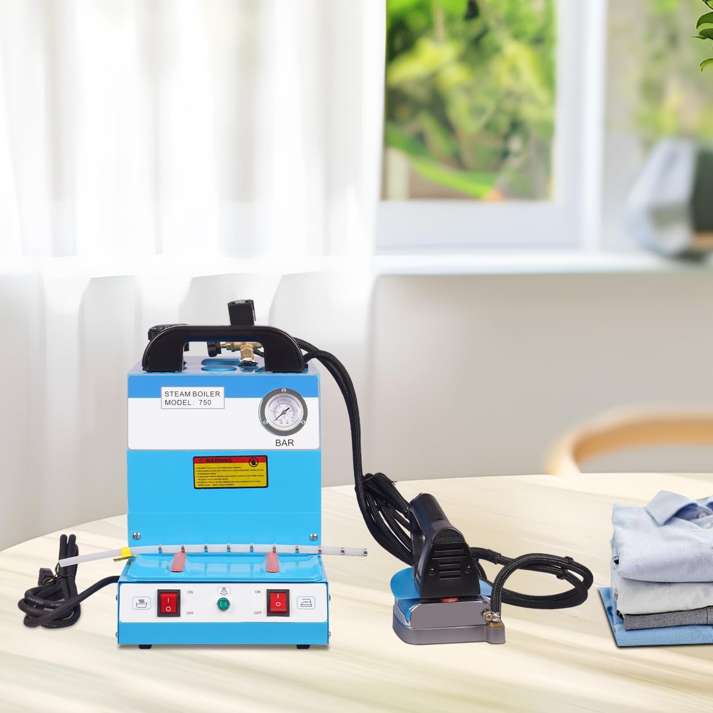 TrueyEssence Commercial Electric Steam Iron, Professional Steam Station for Clothes Countertop Electric Iron Boiler for Hotel Dry Cleaner Tailors Fabric Factories