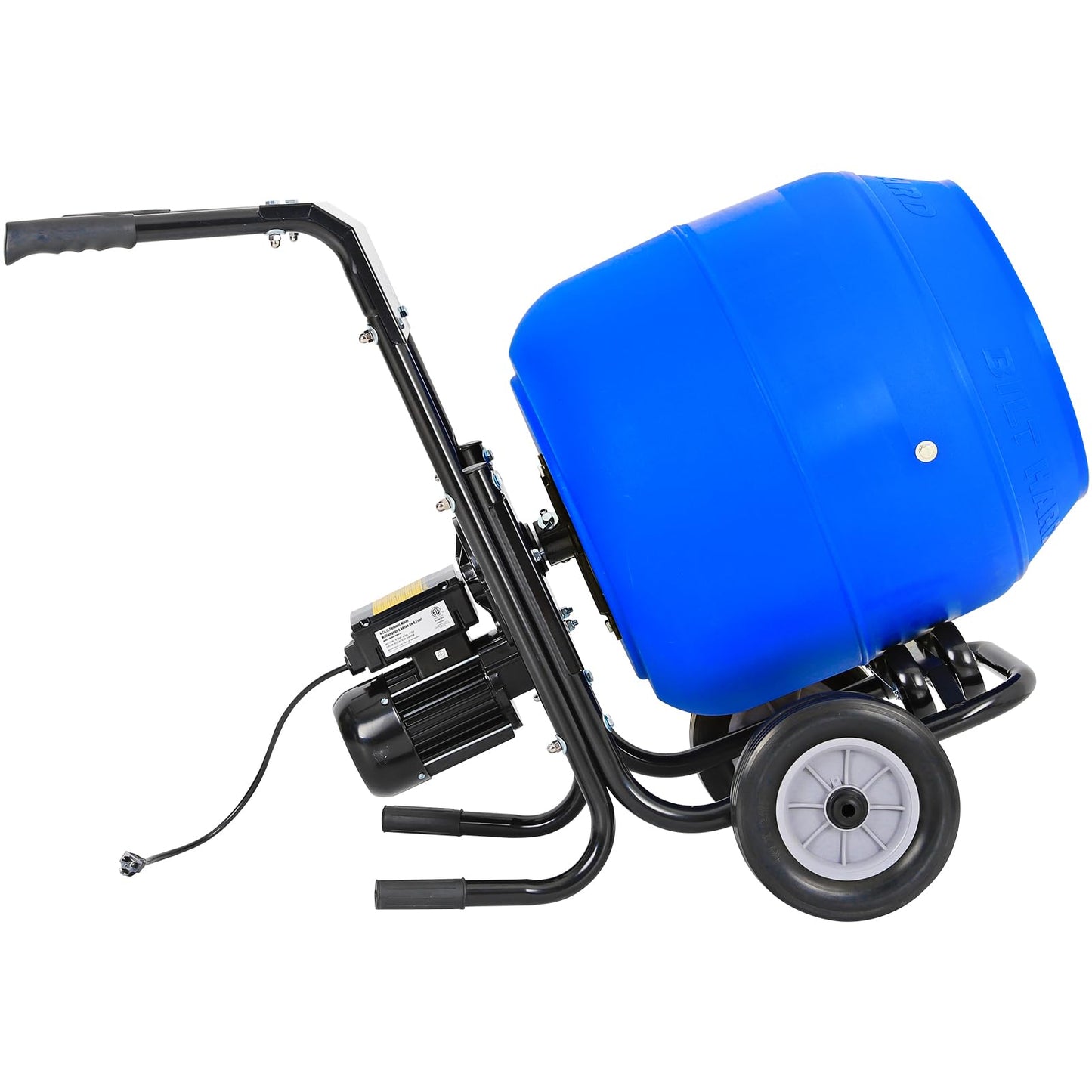 BILT HARD Cement Mixer 4 Cu.Ft. Portable Electric Poly Drum Concrete Mixer, Heavy Duty Power Cement Mixing Machine for Mortar, Stucco and Fodder