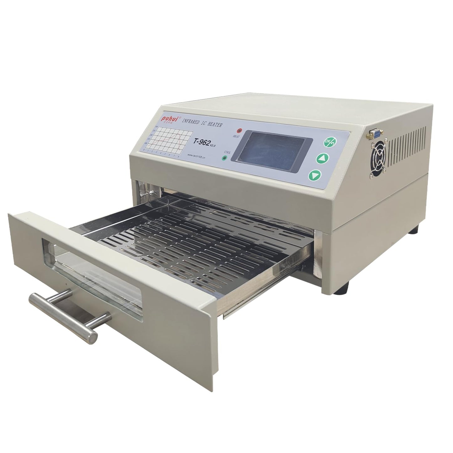 Reflow Soldering Station, T962 110V 800W Infrared Reflow Oven Furnace IC Heater BGA Rework Station Professional Infrared Heater Soldering Automatic Reflow Machine