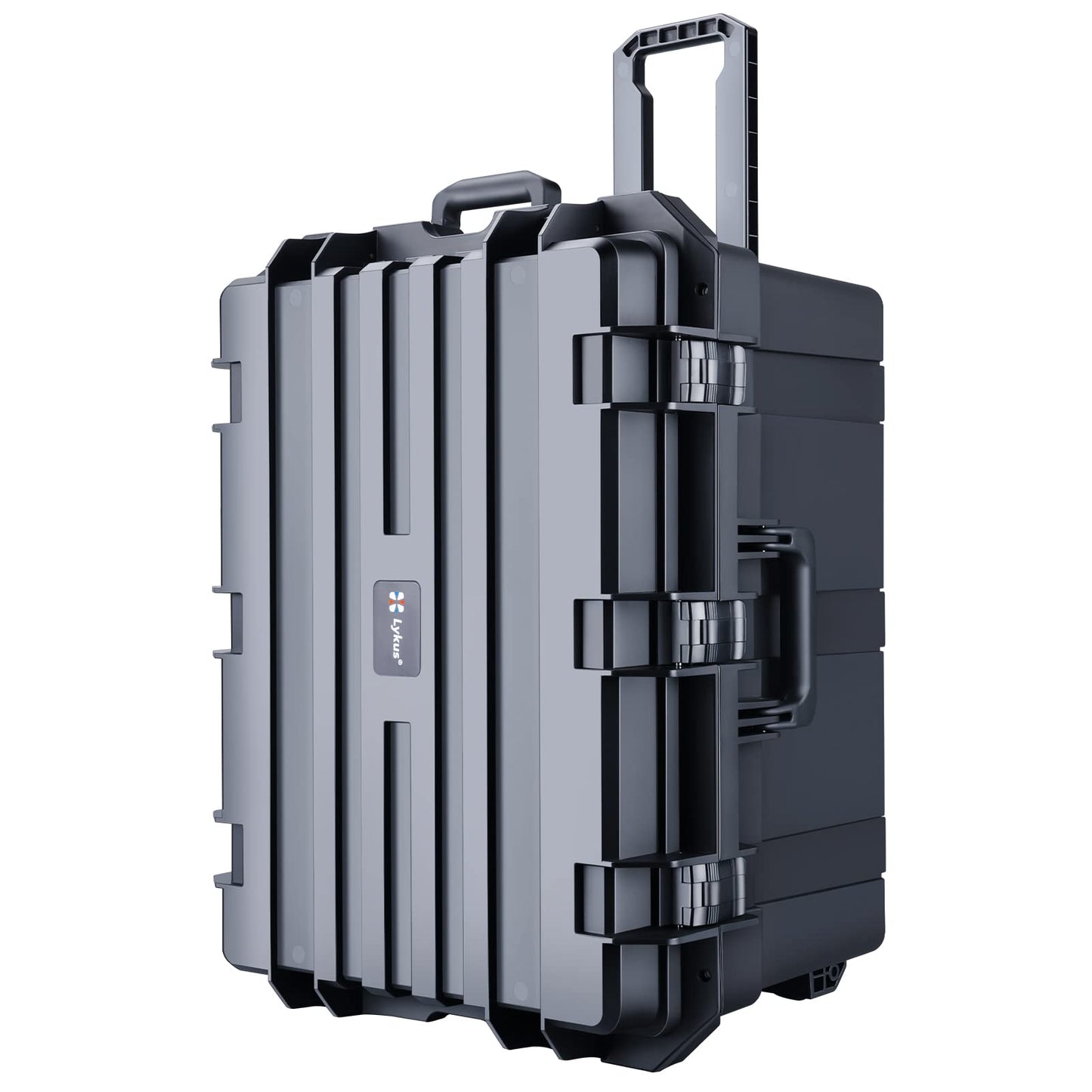 Lykus HC-6540 Large Waterproof Hard Case with Wheels and Customizable Foam, Interior Size 25.6x18.9x15 inch, Suitable for large electronic equipment and more