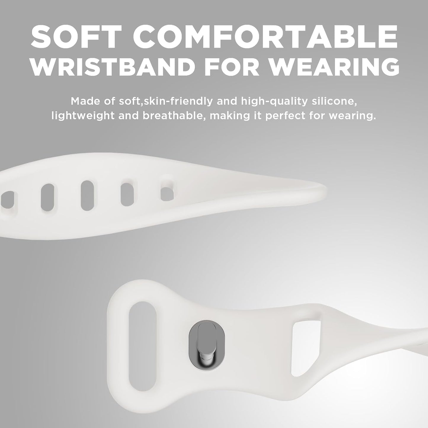 Wacanc (2025) Silicone Wristband Compatible with Plaud NotePin Voice Recorder,PC Case with Adjustable Wearable Strap
