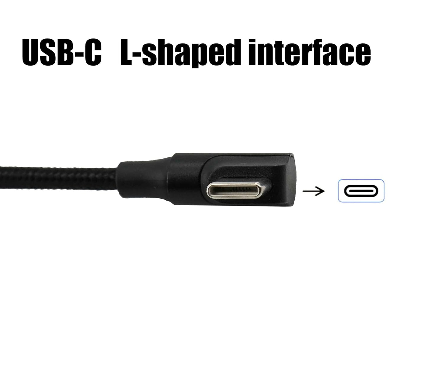 UIGOCLE 2.0 90-Degree (6.6FT) USB C Cable Compatible with USB to Type-C, Dash cam Extension Cable, mini Dash cam